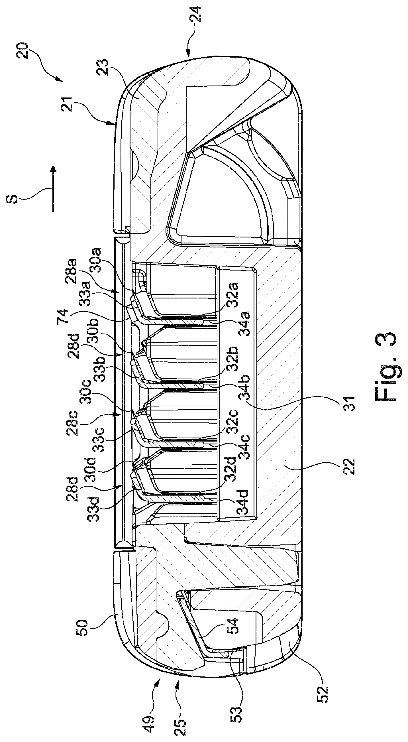 Patent US12097629 Figure 3 – Razor cartridge