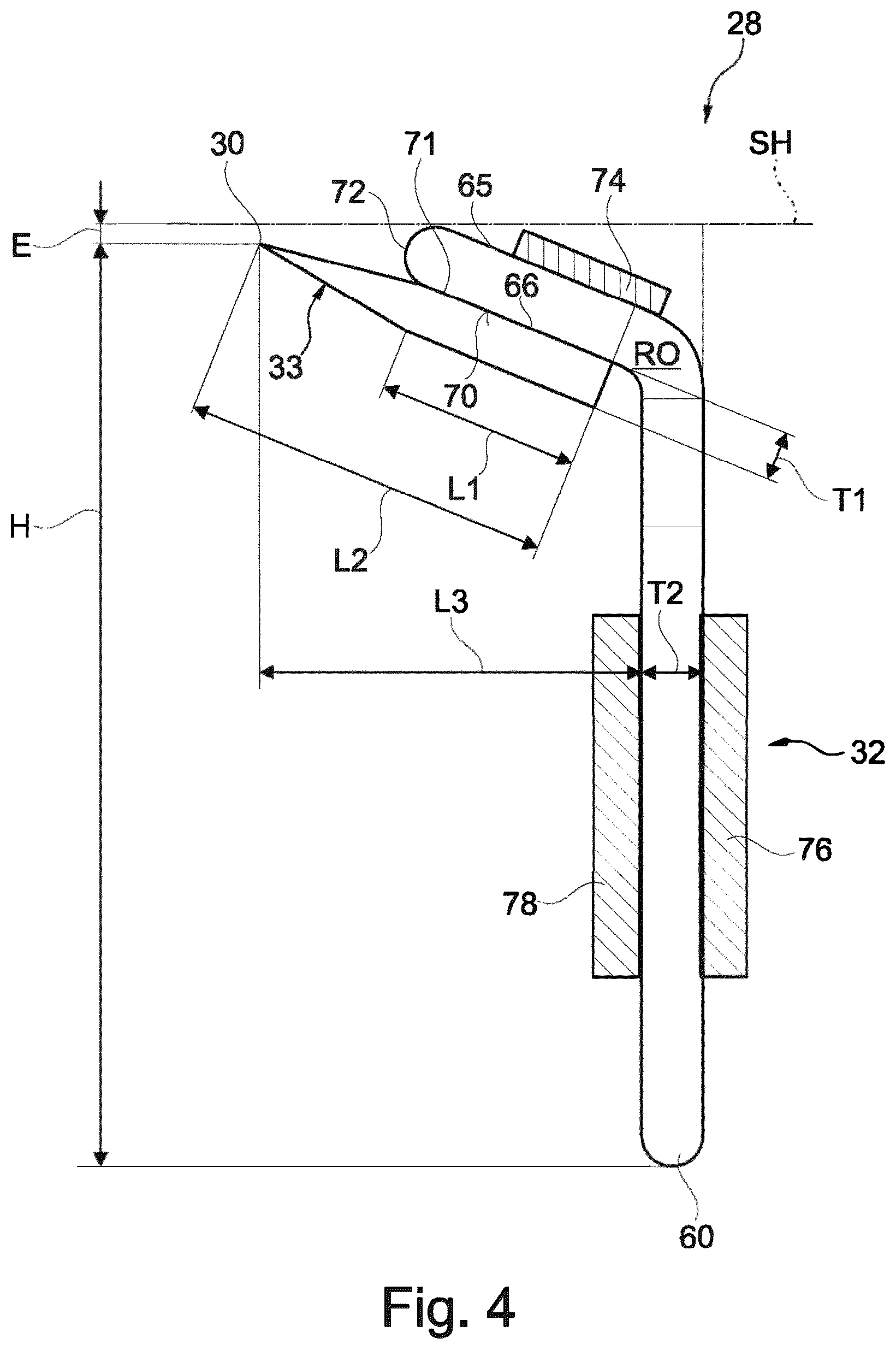 Patent US12097629 Figure 4 – Razor cartridge