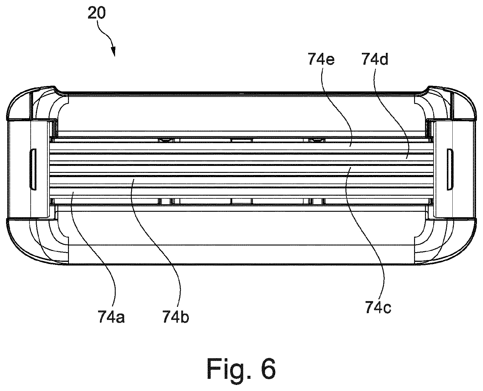 Patent US12097629 Figure 6 – Razor cartridge