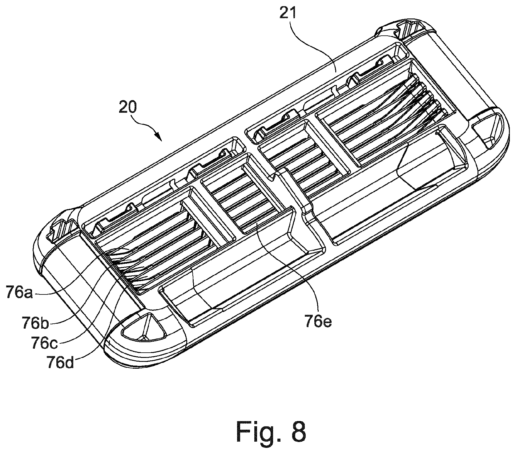 Patent US12097629 Figure 8 – Razor cartridge