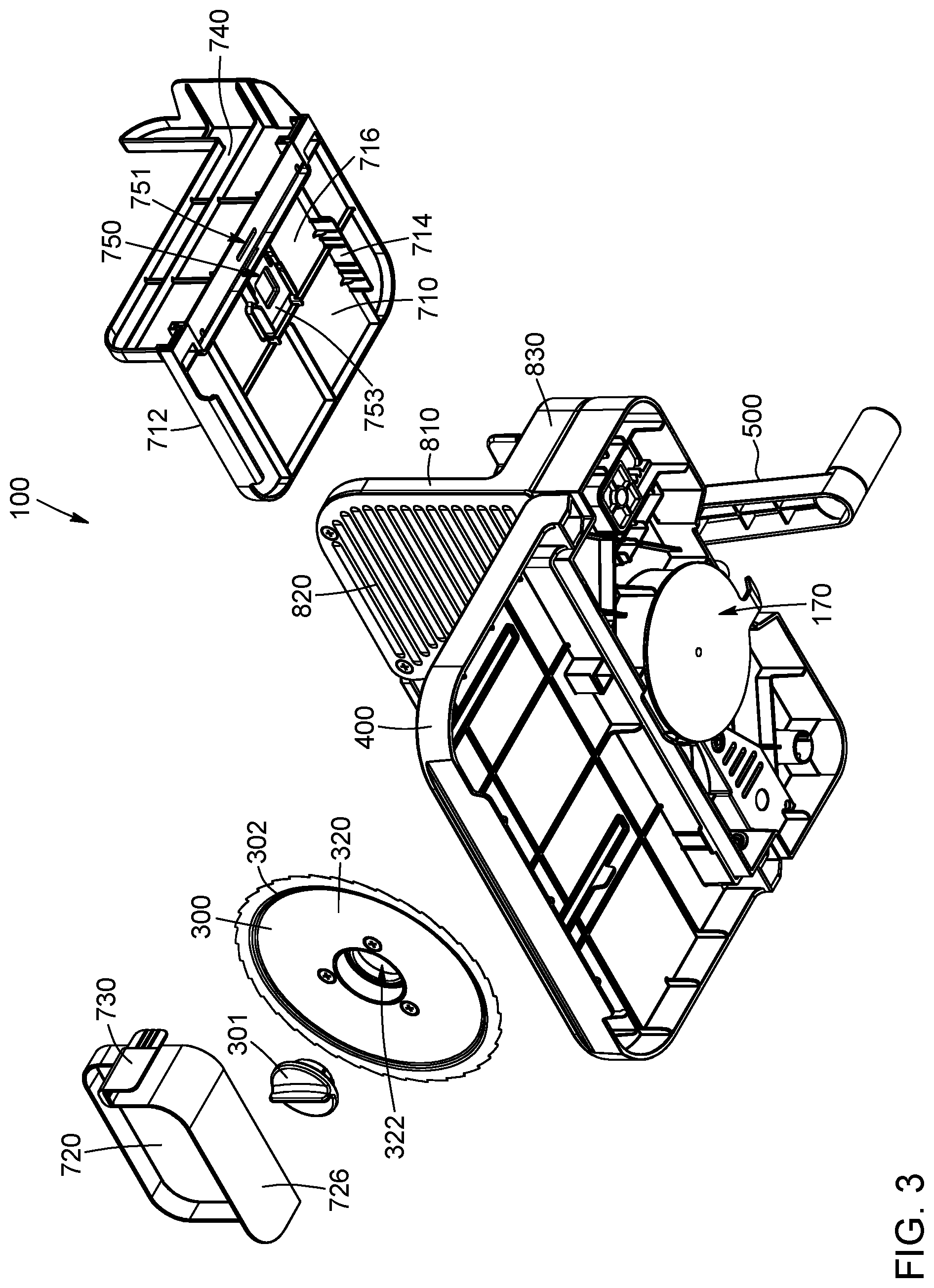 Patent US12097630 Figure 3 – Foldable manual food-slicing apparatus and corresponding method