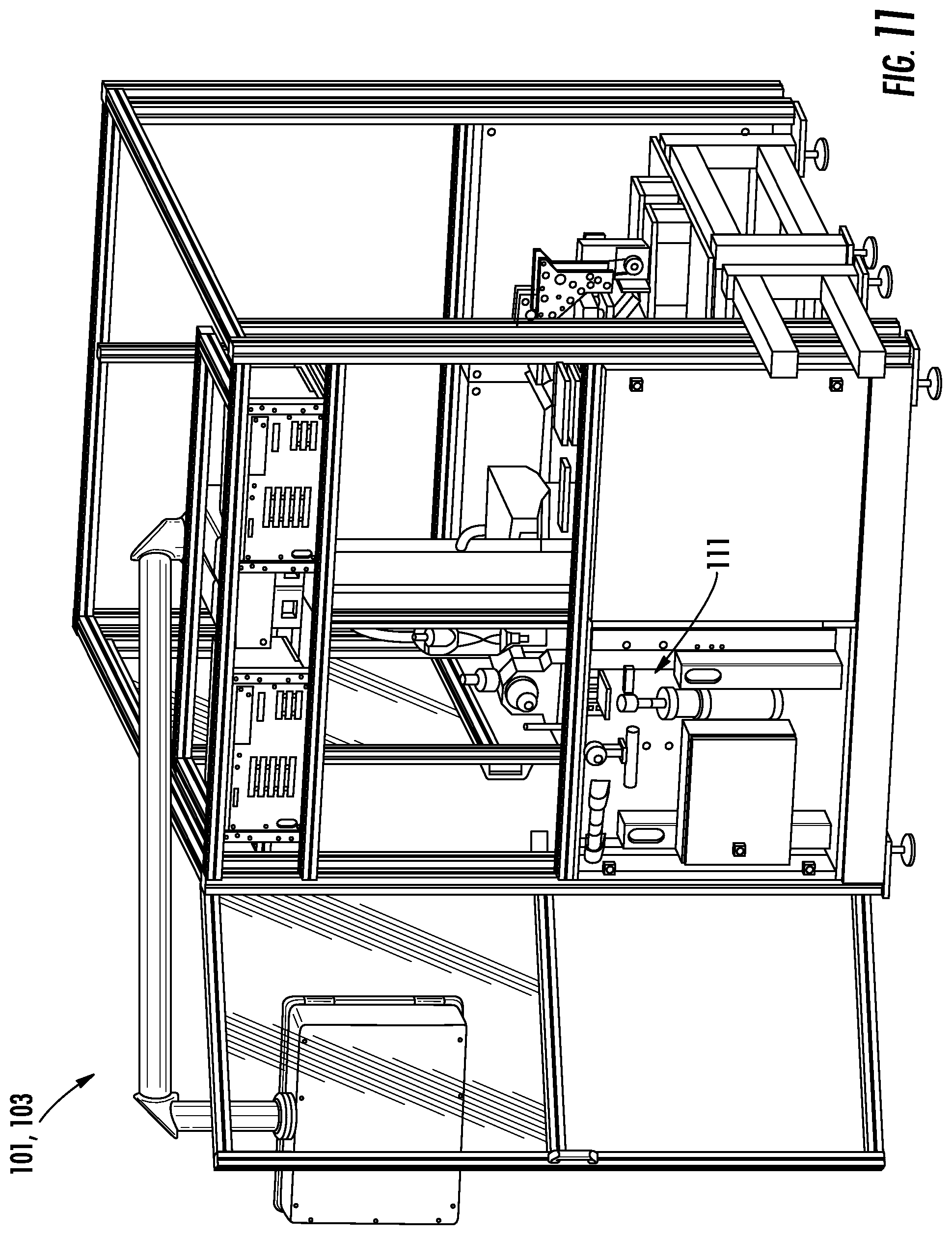 Patent US12097631 Figure 11 – System and method for reducing giveaway material on mint products