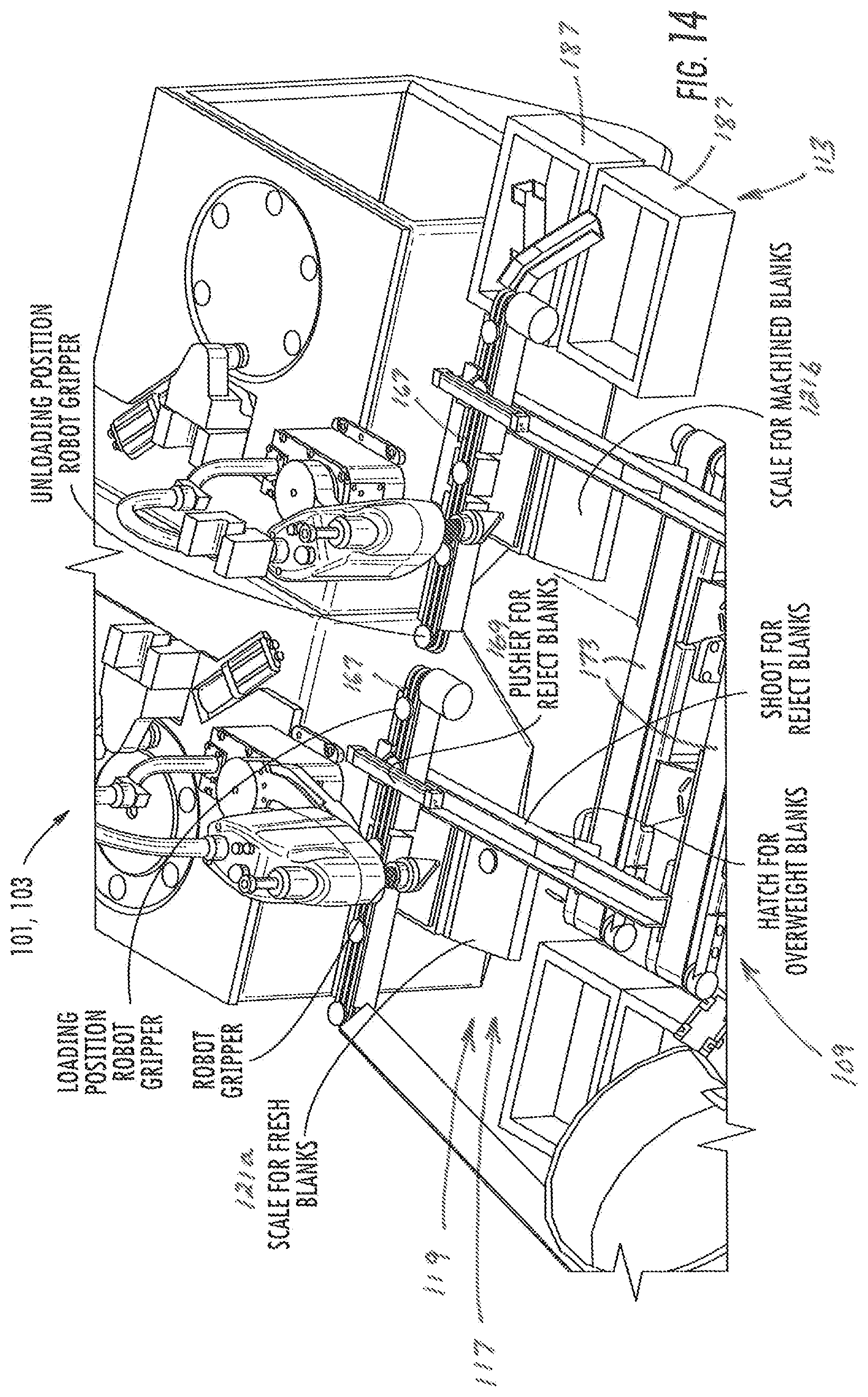 Patent US12097631 Figure 14 – System and method for reducing giveaway material on mint products