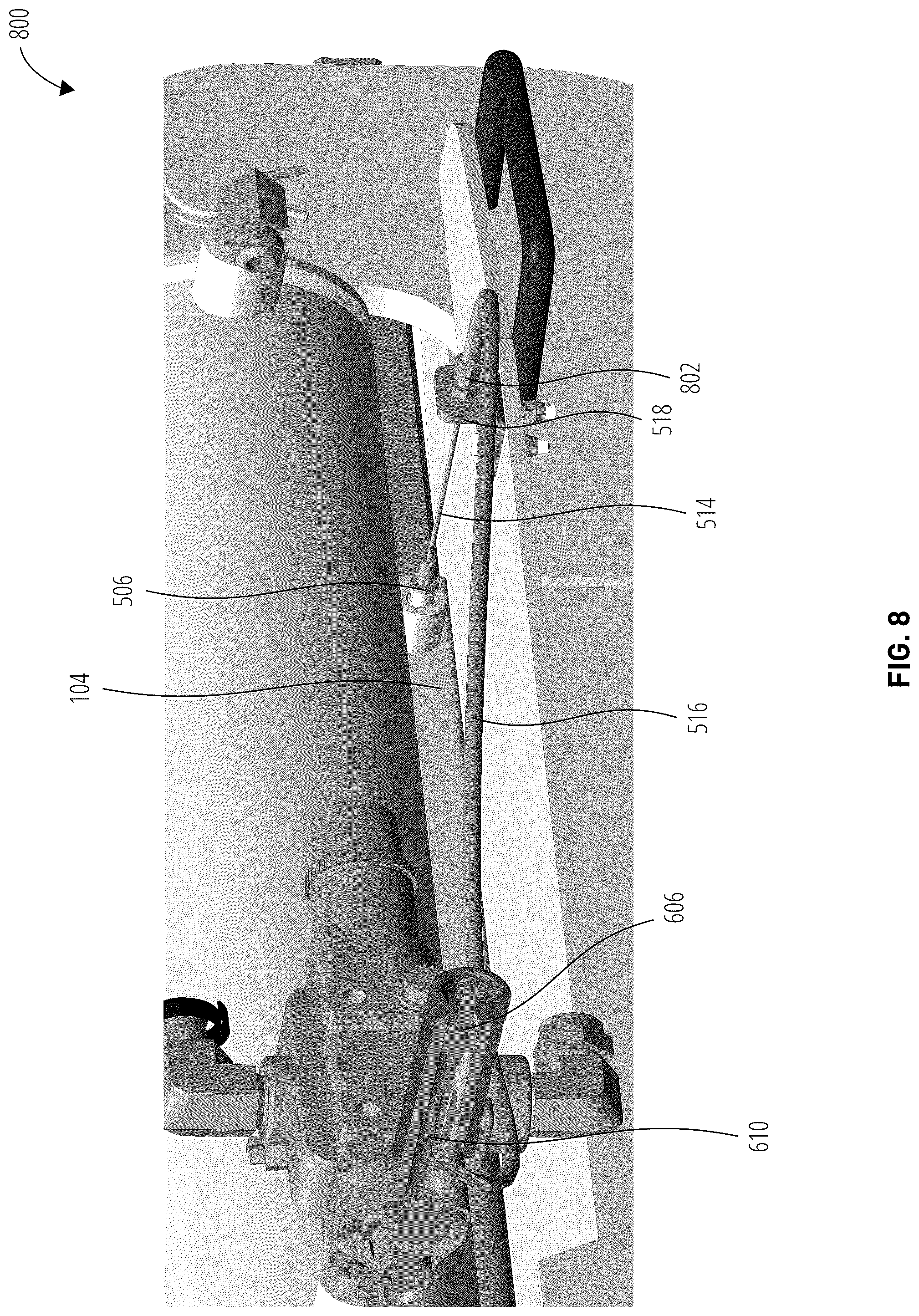 Patent US12097636 Figure 8 – Lift table attachment for two-way log splitters