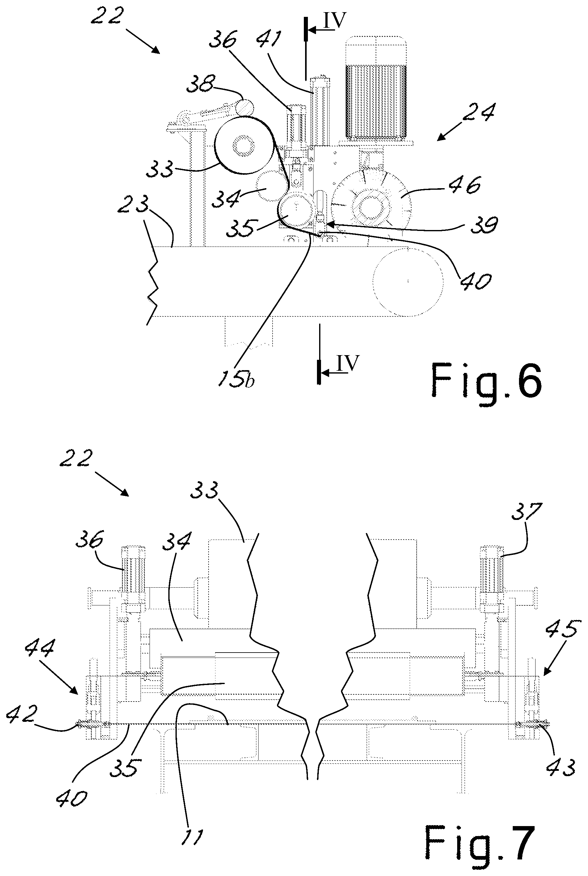 Patent US12097640 Figure 4 – Plant and method for the production of slabs from a mixture of agglomerate