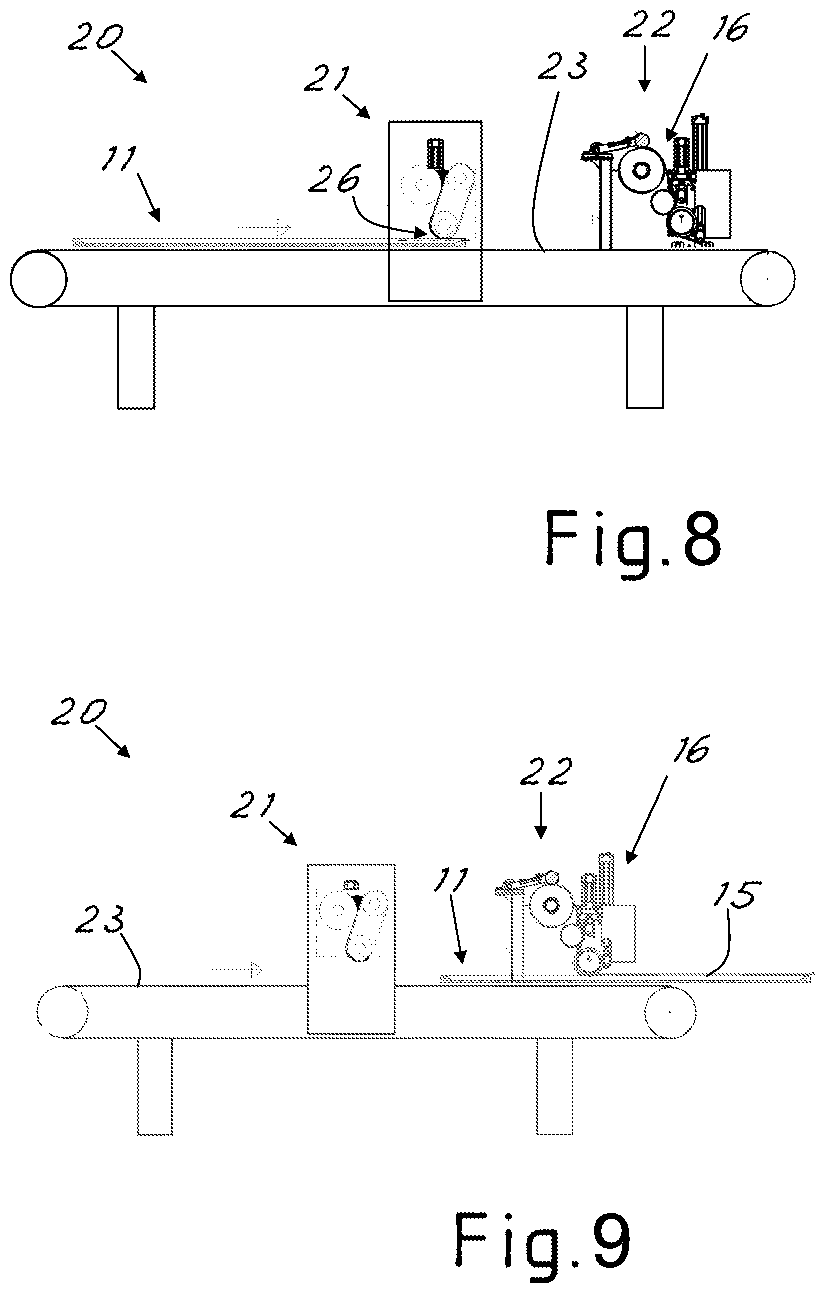 Patent US12097640 Figure 5 – Plant and method for the production of slabs from a mixture of agglomerate