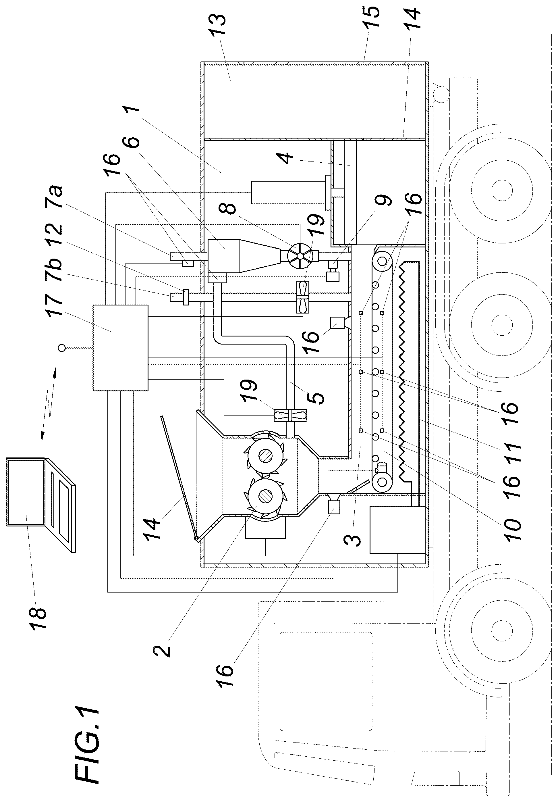 Patent US12097643 Figure 1 – Device for preparing composite material waste