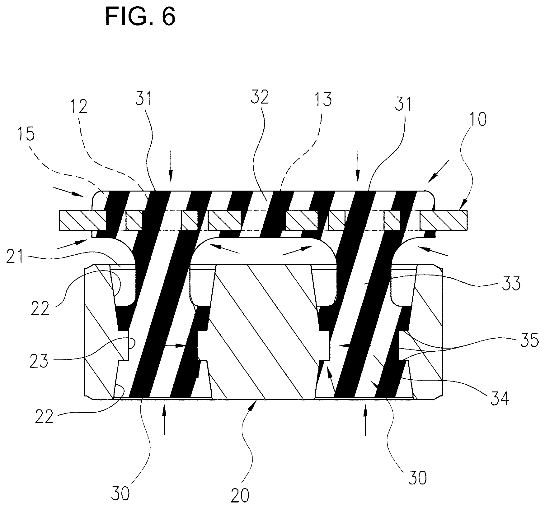 Patent US12097649 Figure 6 – Directly injection-molded steering wheel damper and manufacturing method thereof