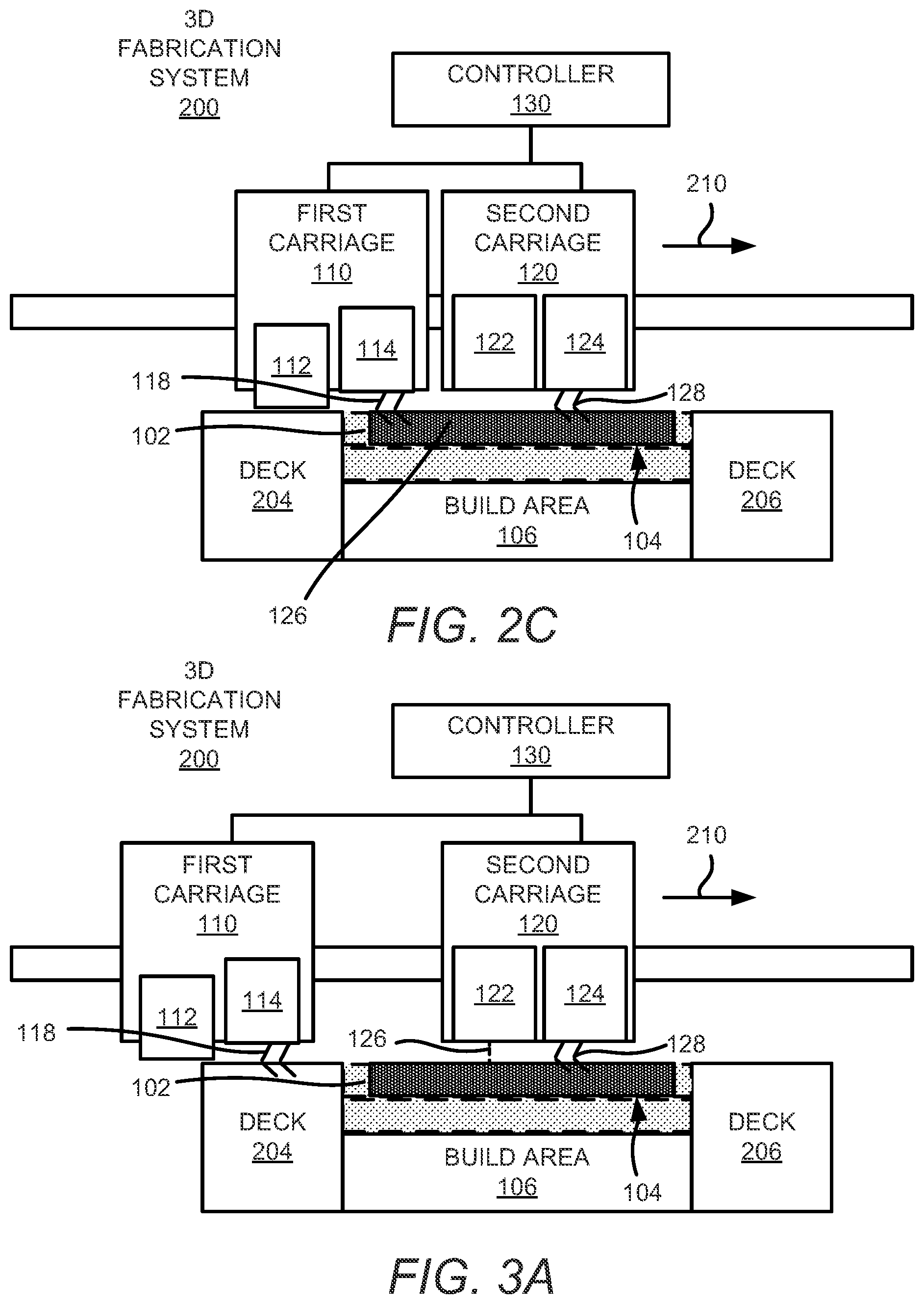 Patent US12097658 Figure 3 – Independently movable carriages carrying respective energy sources