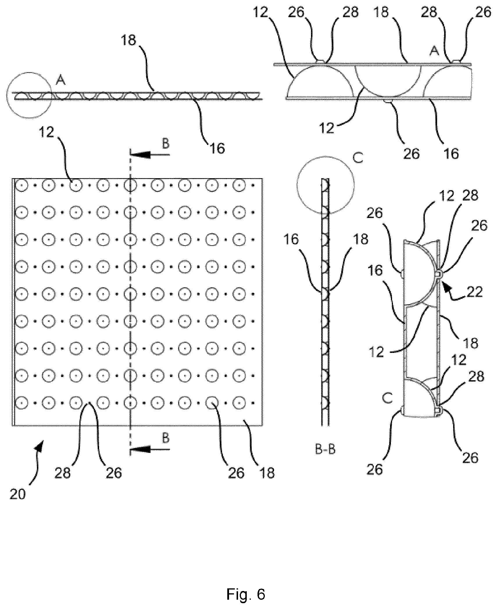 Patent US12097676 Figure 6 – Core element for sandwich elements, use of such a core element, and method for producing such a core element