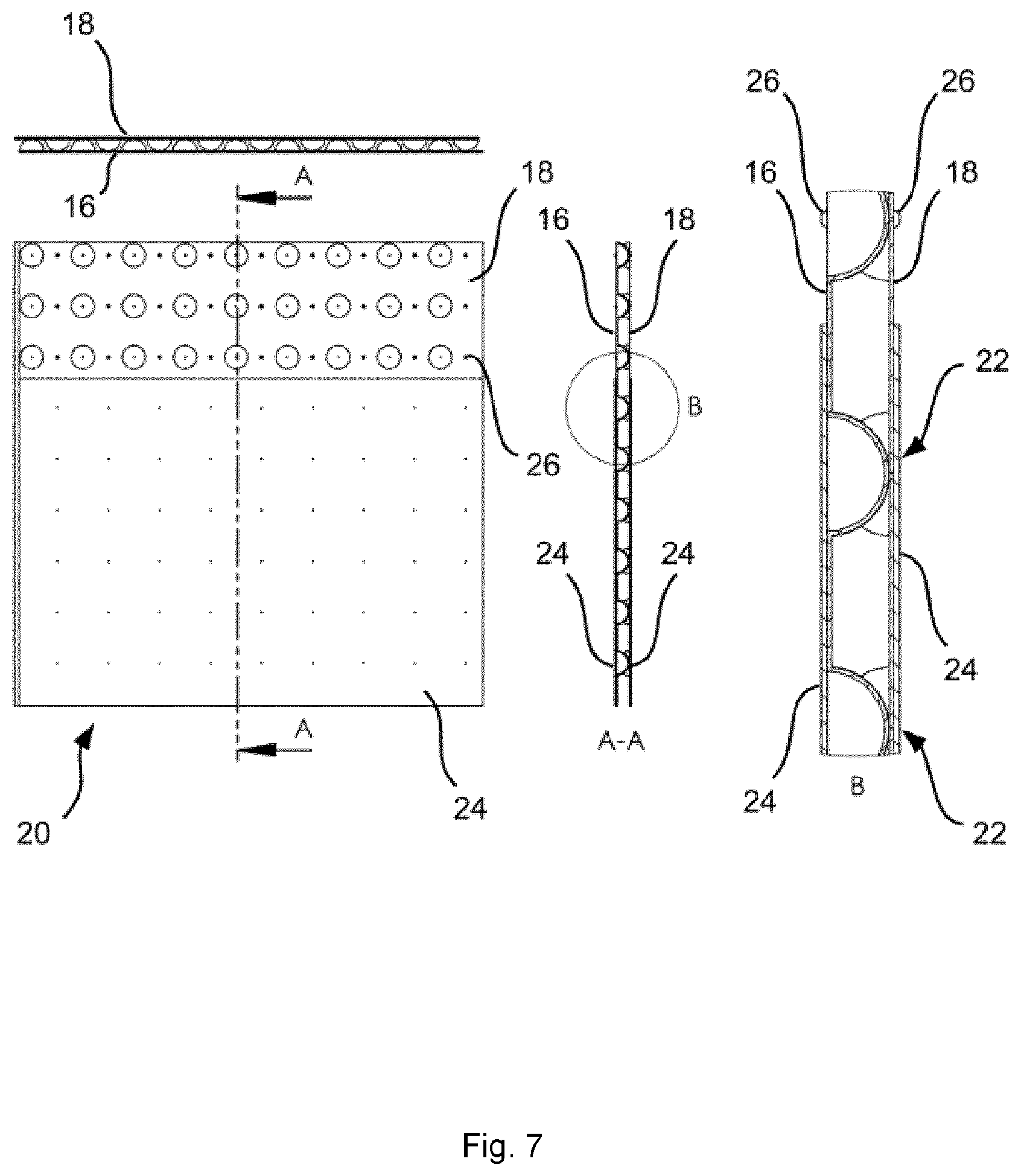Patent US12097676 Figure 7 – Core element for sandwich elements, use of such a core element, and method for producing such a core element