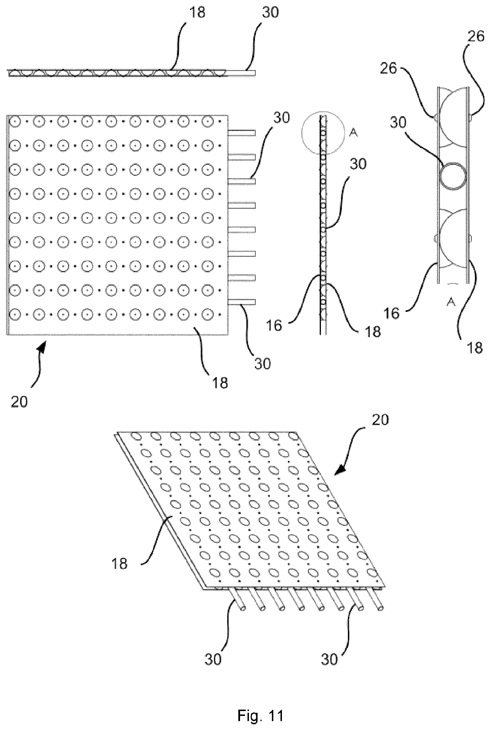 Patent US12097676 Figure 11 – Core element for sandwich elements, use of such a core element, and method for producing such a core element