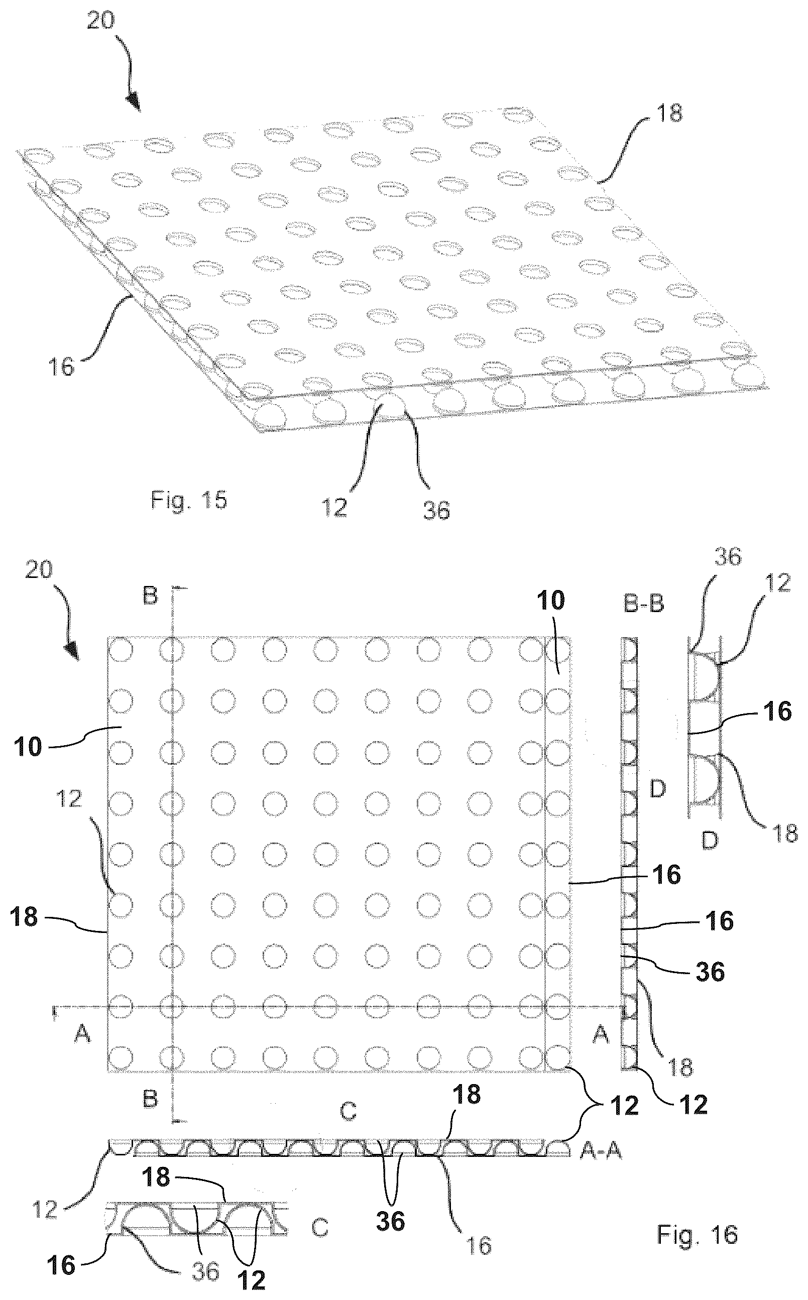 Patent US12097676 Figure 14 – Core element for sandwich elements, use of such a core element, and method for producing such a core element