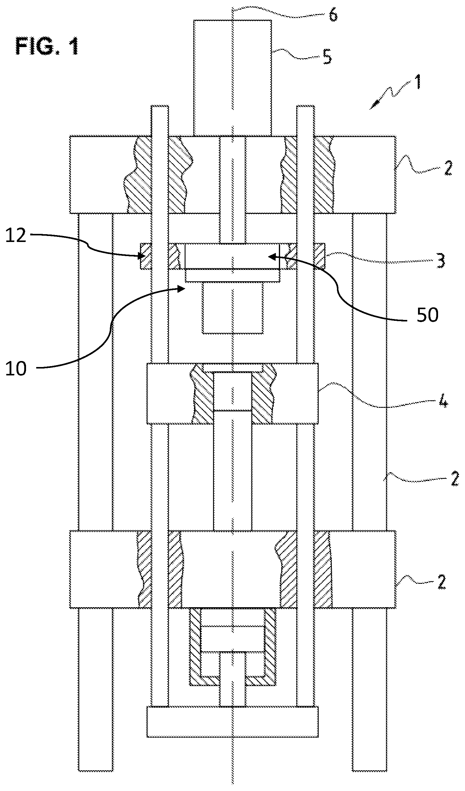 Patent US12097679 Figure 1 – Press device for a powder press and a tool changing system