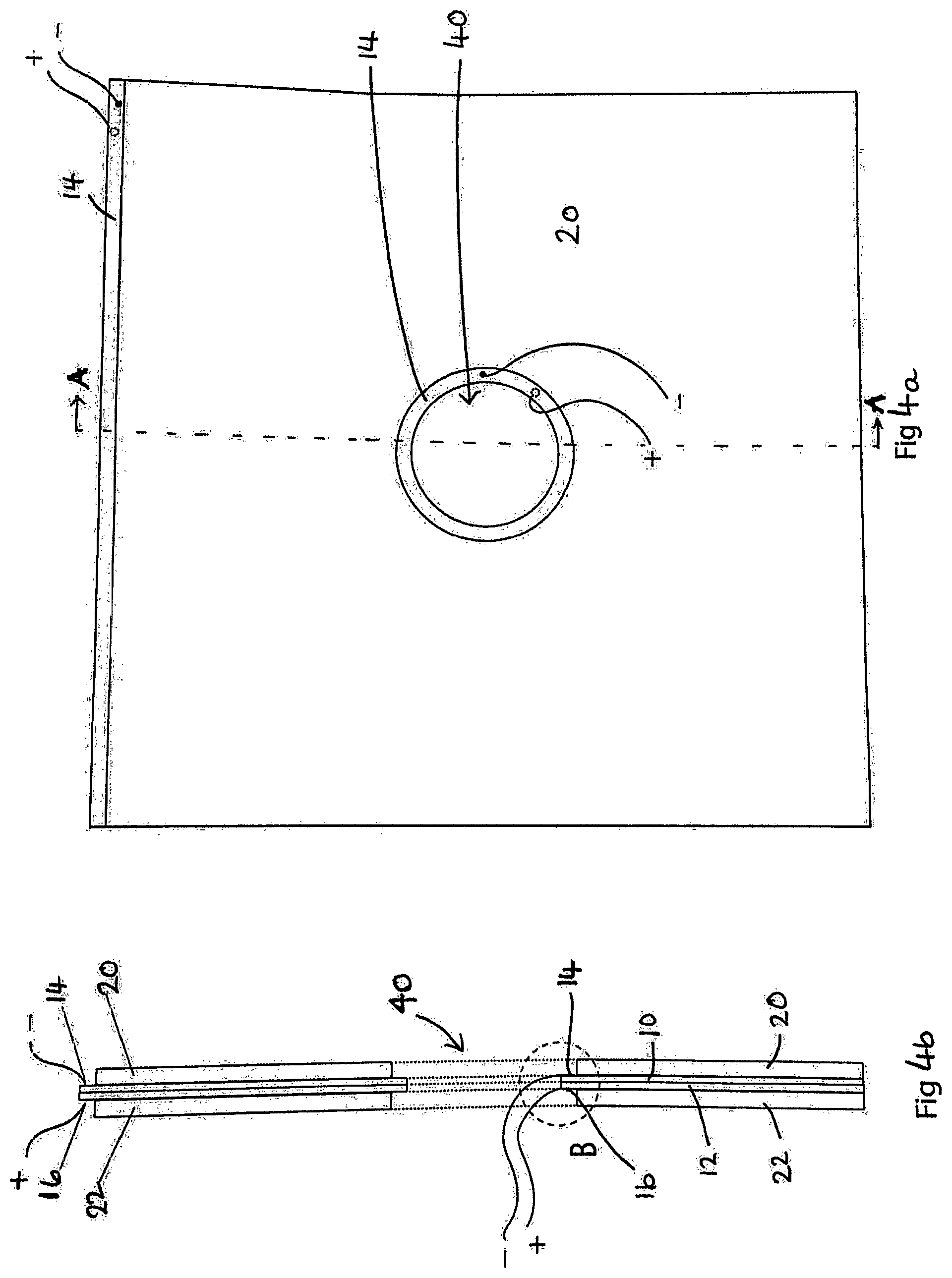 Patent US12097683 Figure 4 – Transparent structure with electrically conductive elements