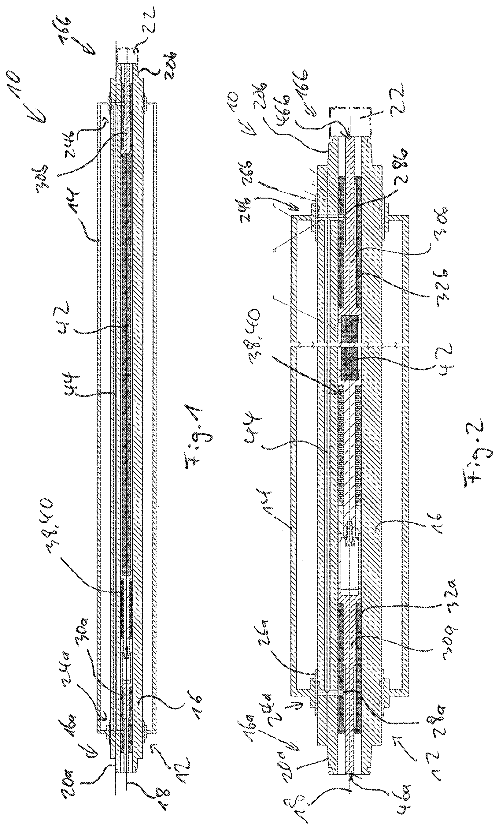 Patent US12097693 — Clamping shaft, printing cylinder unit and method for operating a clamping shaft — Figure 1