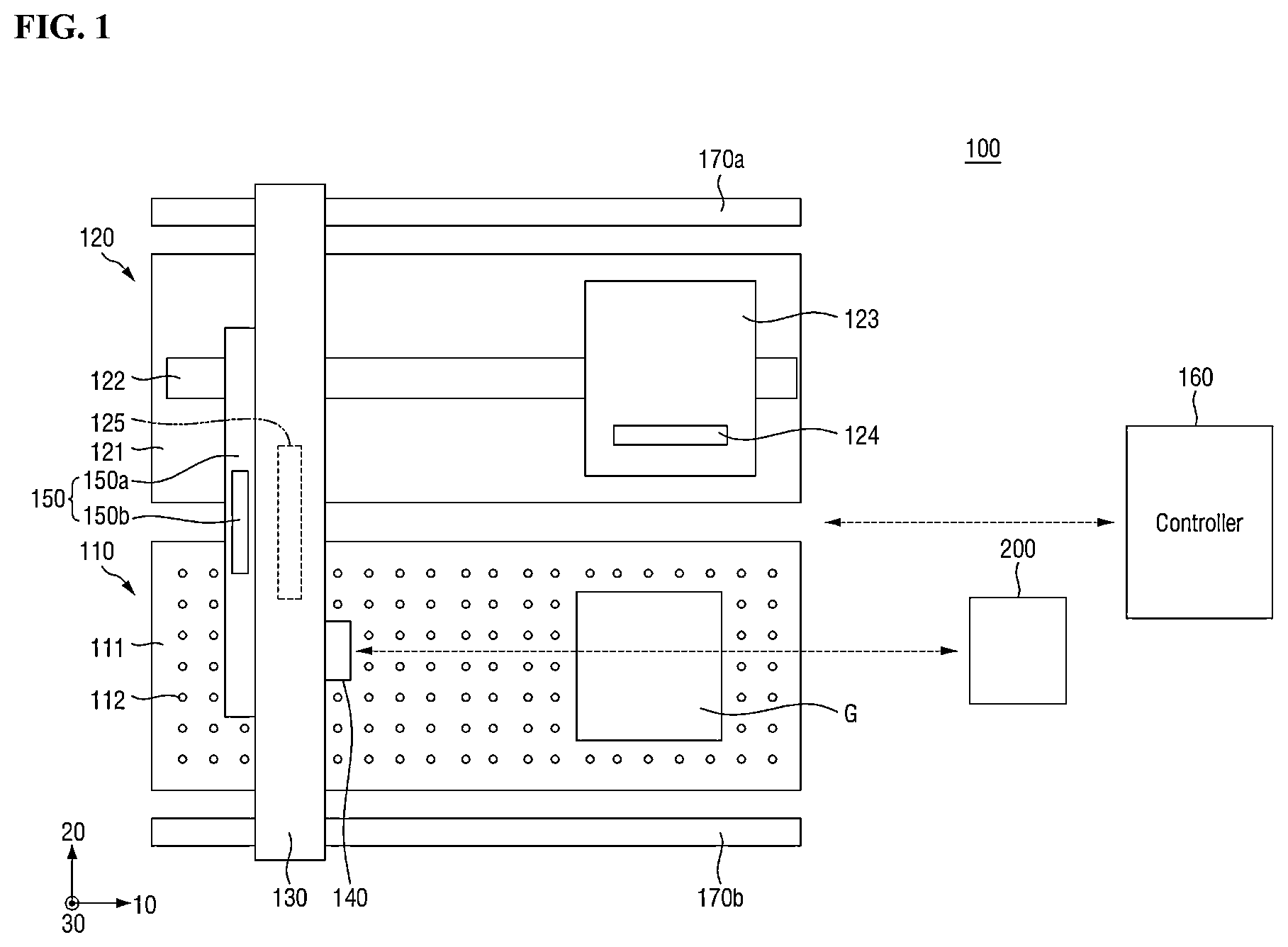 Patent US12097696 — Fringe information measuring apparatus and substrate treating system including the same — Figure 1