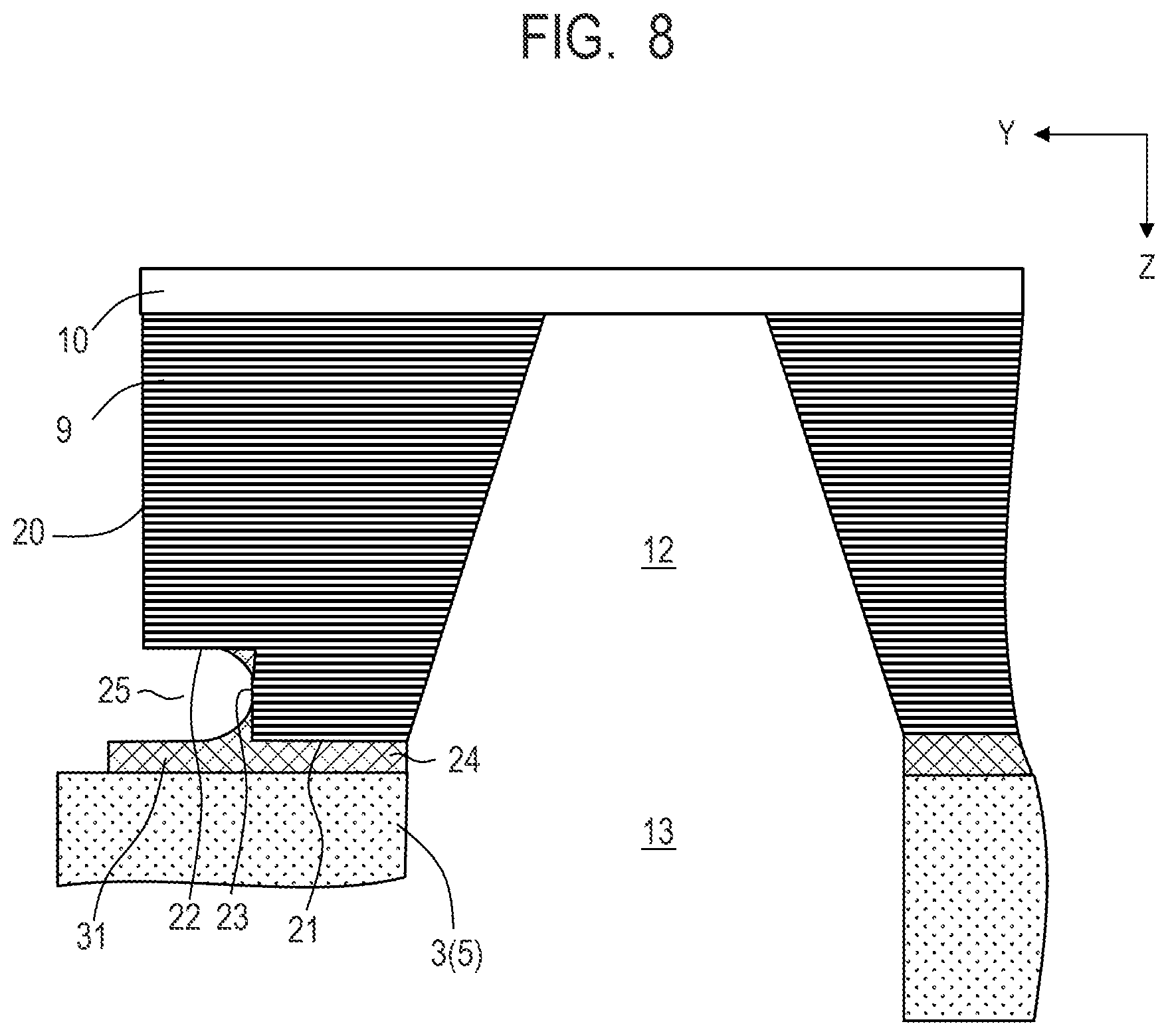Patent US12097700 Figure 8 – Liquid ejection head and manufacturing method thereof