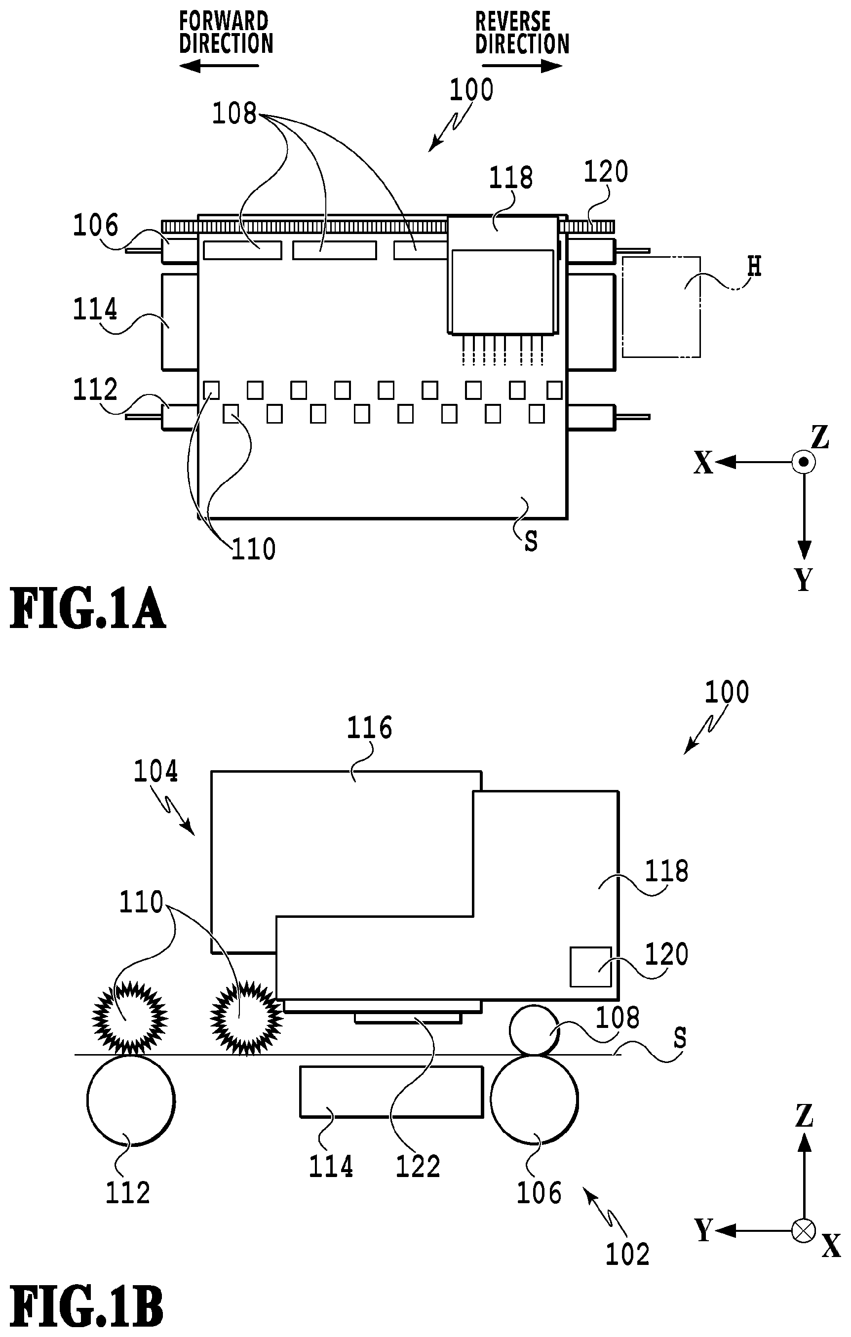 Patent US12097704 Figure 1 – Printing apparatus