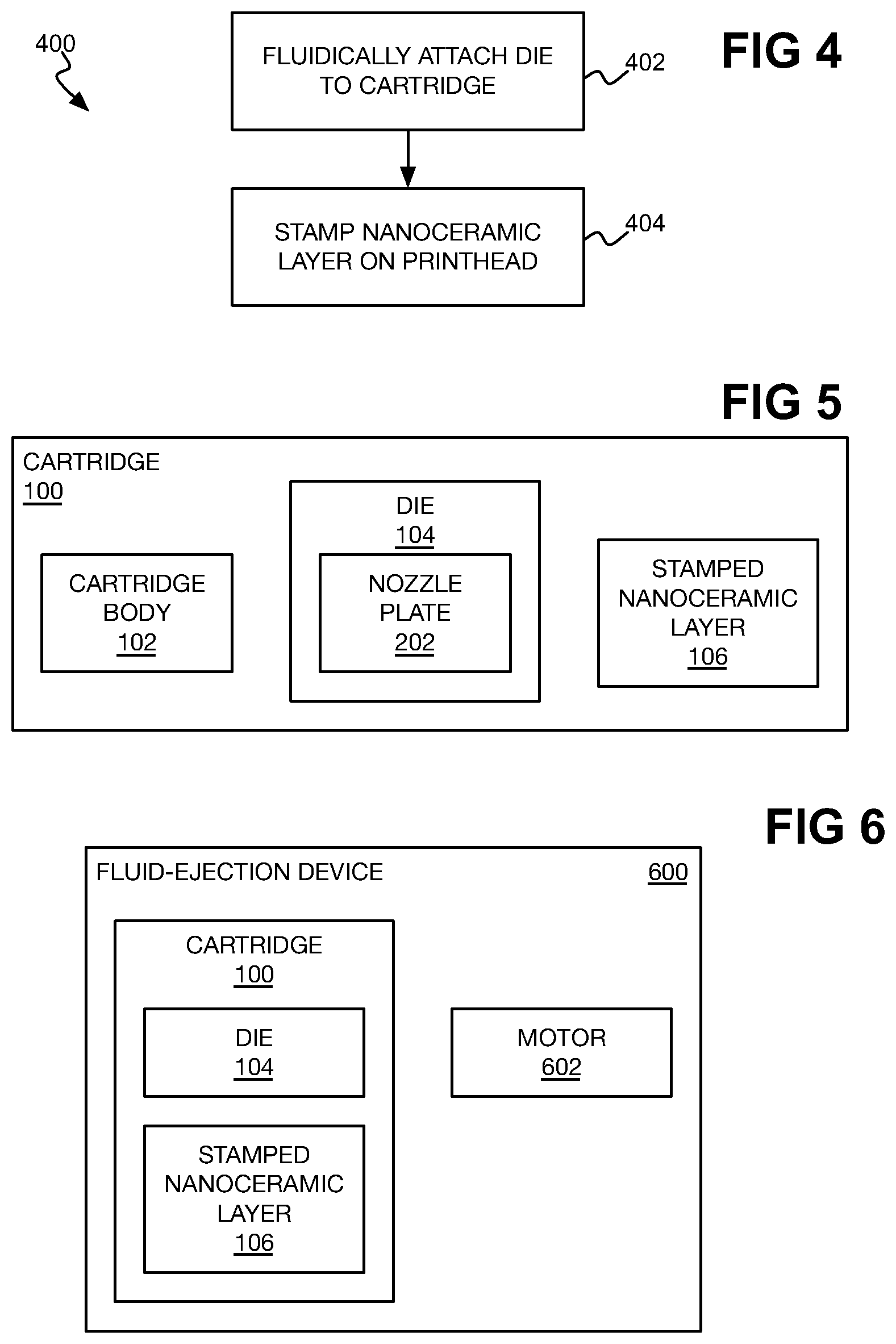 Patent US12097711 Figure 4 – Fluid-ejection die with stamped nanoceramic layer