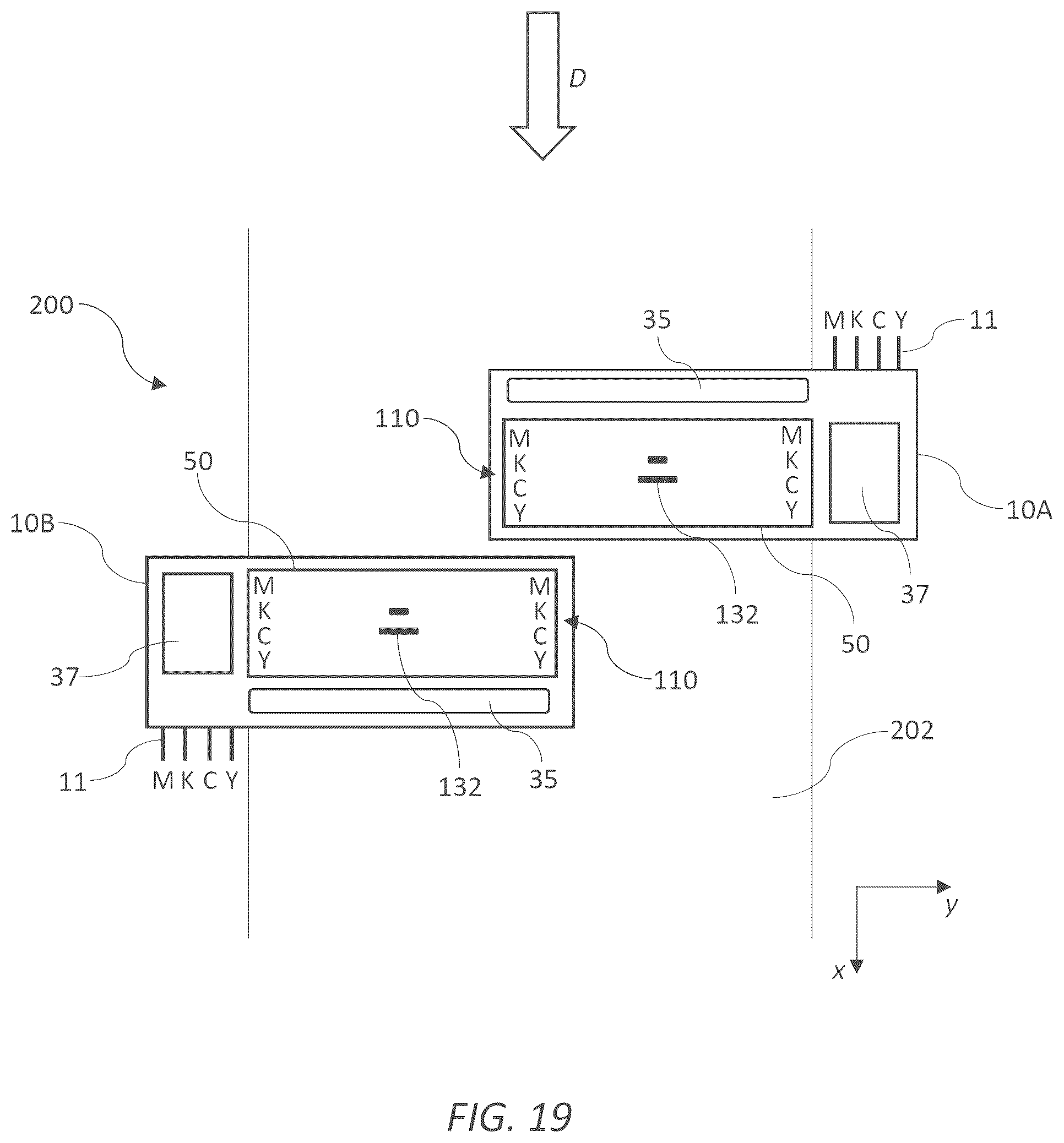 Patent US12097716 Figure 10 – Orientation-agnostic print module and multiple print module array