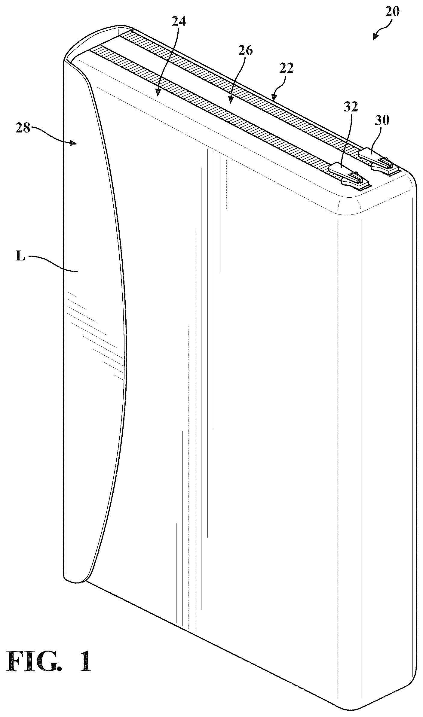 Patent US12097721 Figure 1 – Trifold organizer