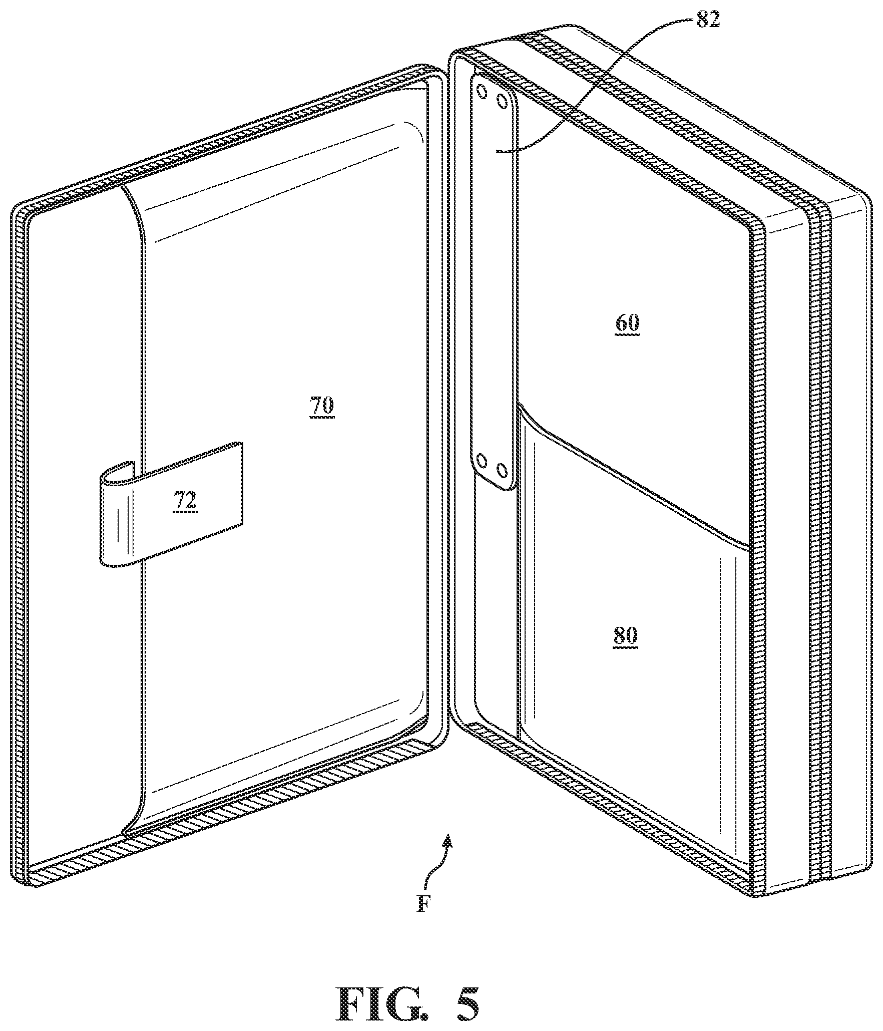 Patent US12097721 Figure 5 – Trifold organizer