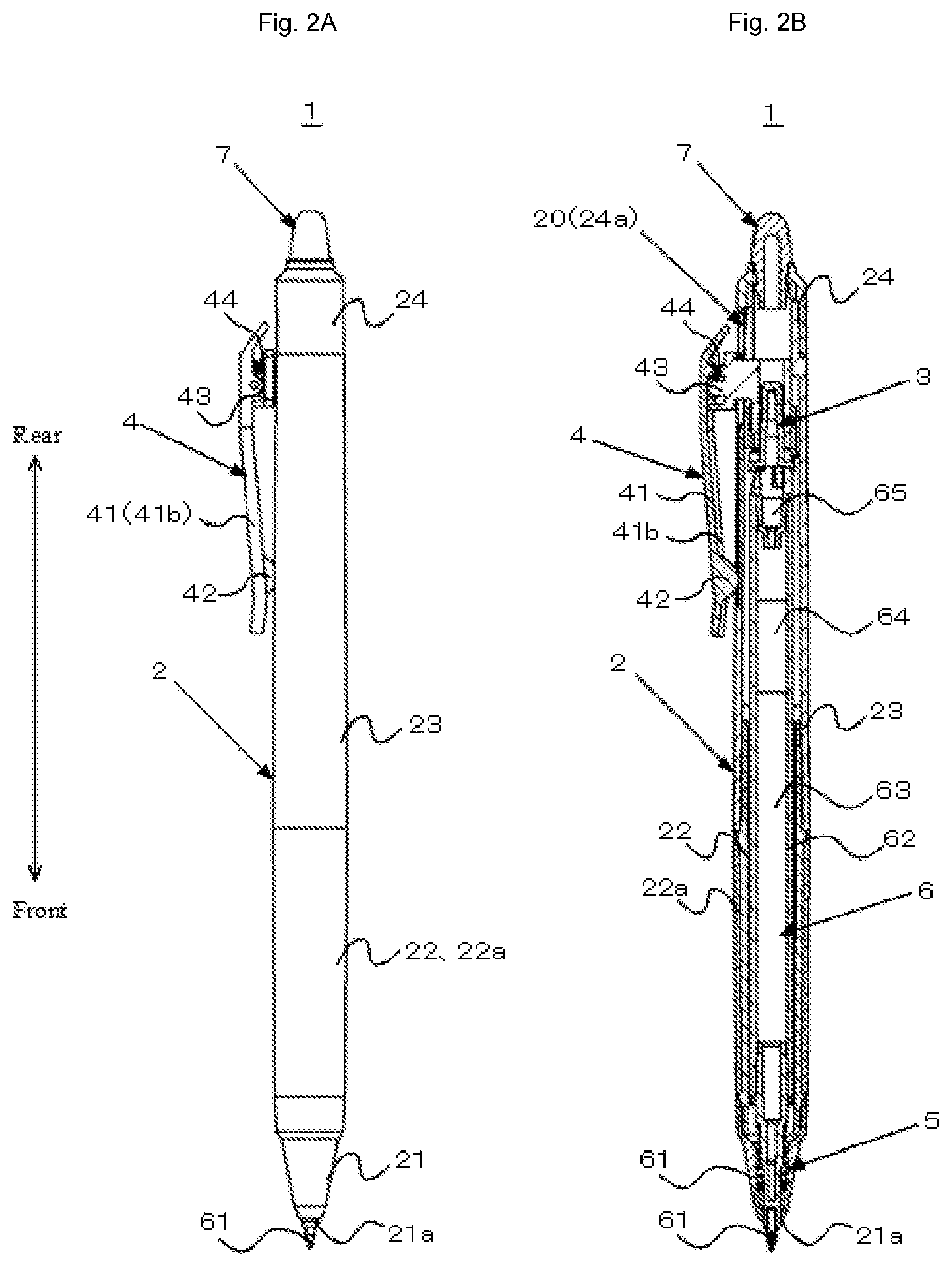 Patent US12097723 Figure 2 – Retractable writing implement