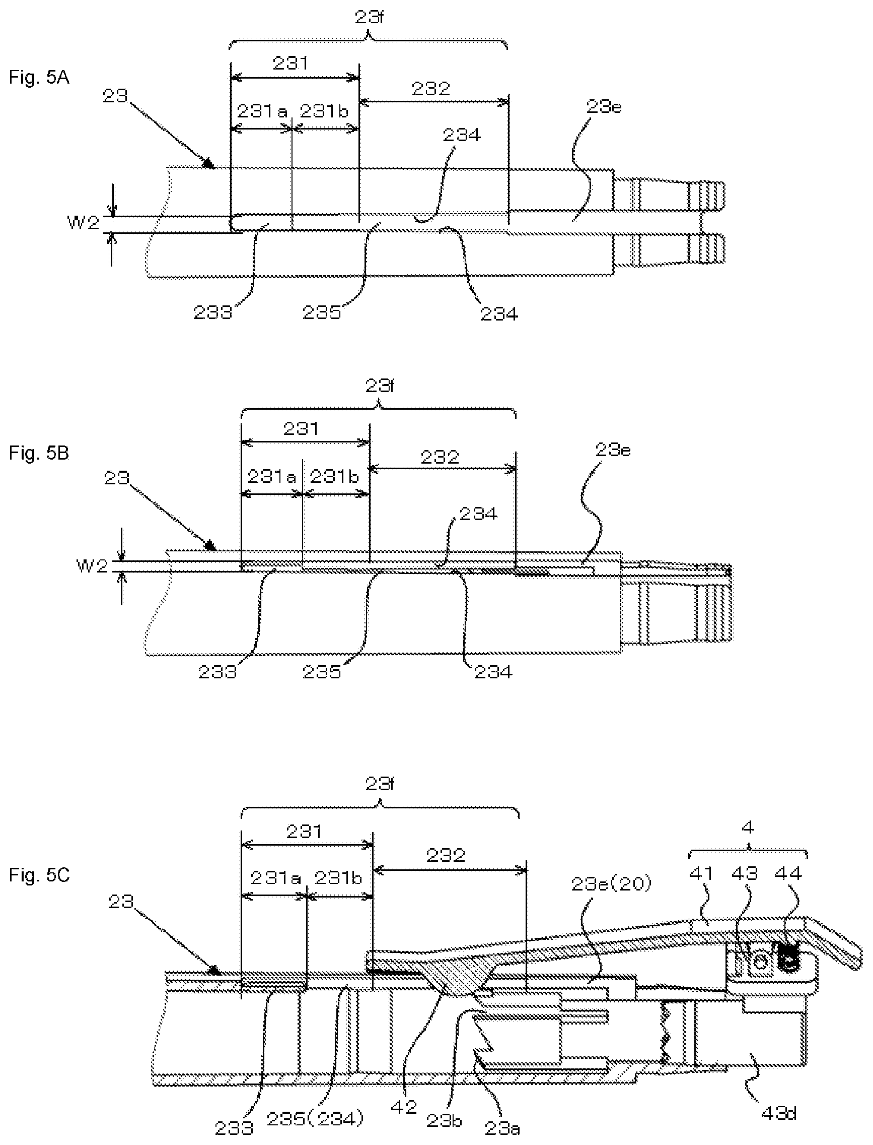Patent US12097723 Figure 5 – Retractable writing implement