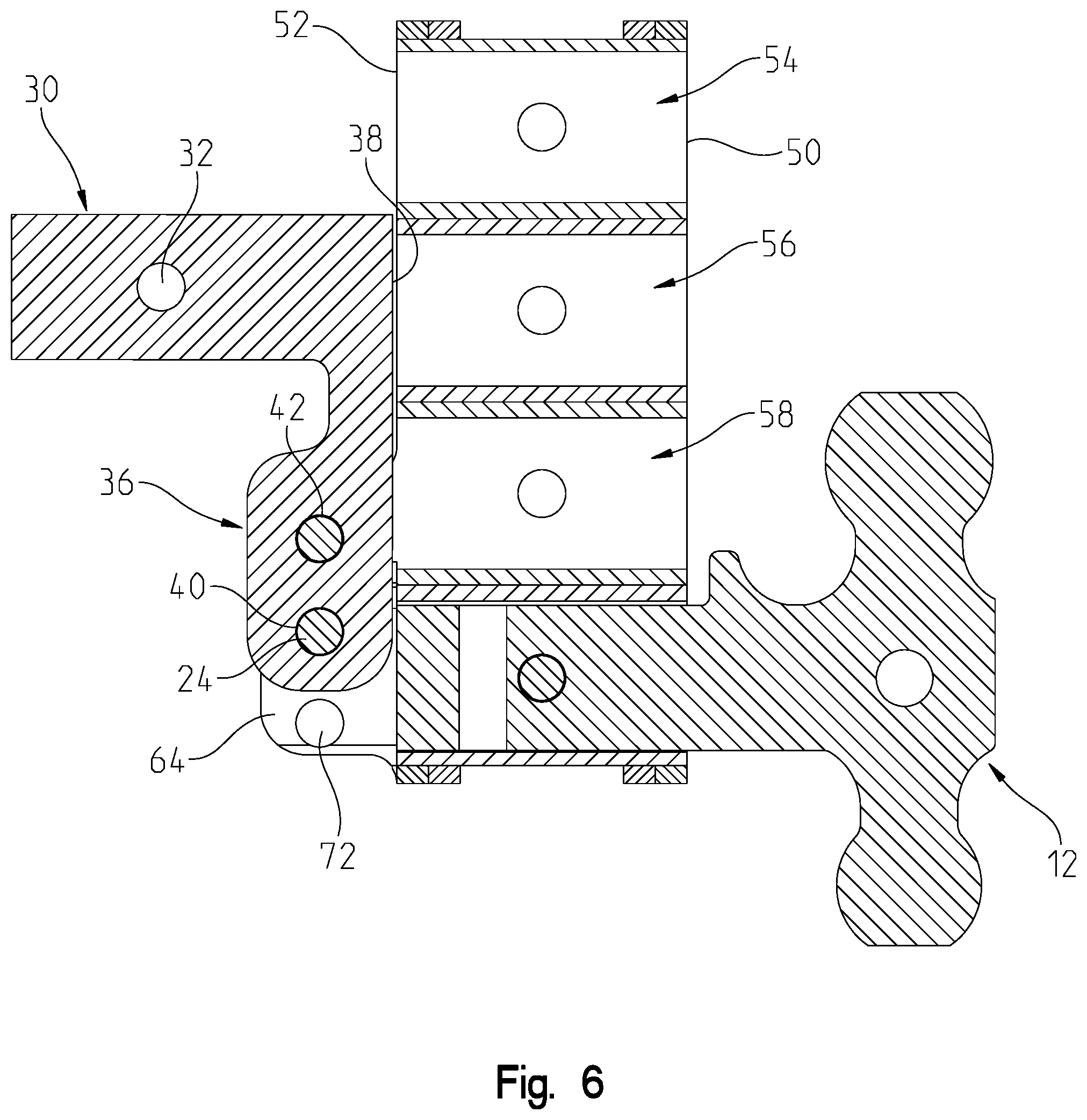 Patent US12097732 Figure 6 – Stowable stacked hitch receiver