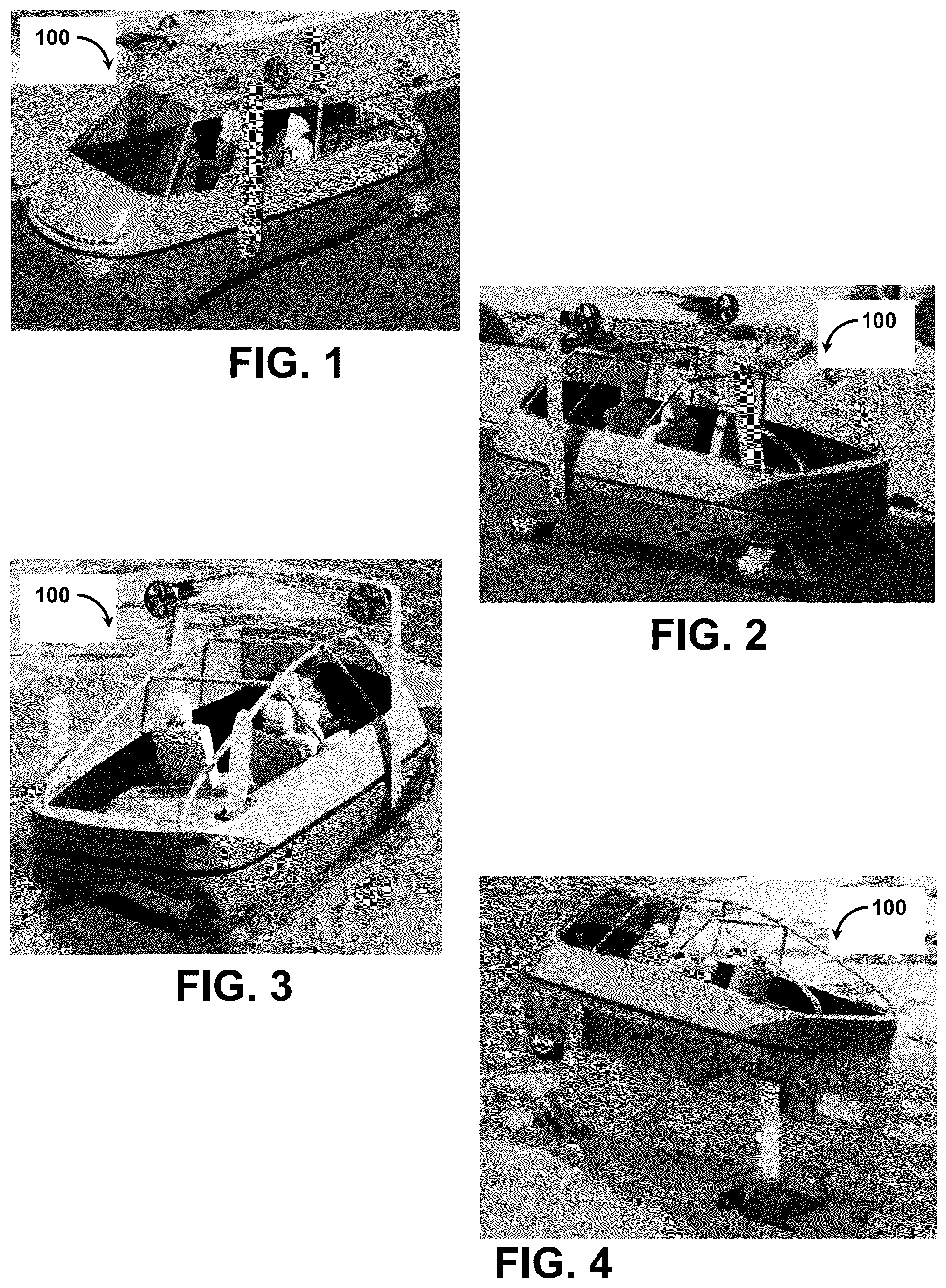 Patent US12097733 Figure 1 – Amphibious vehicle