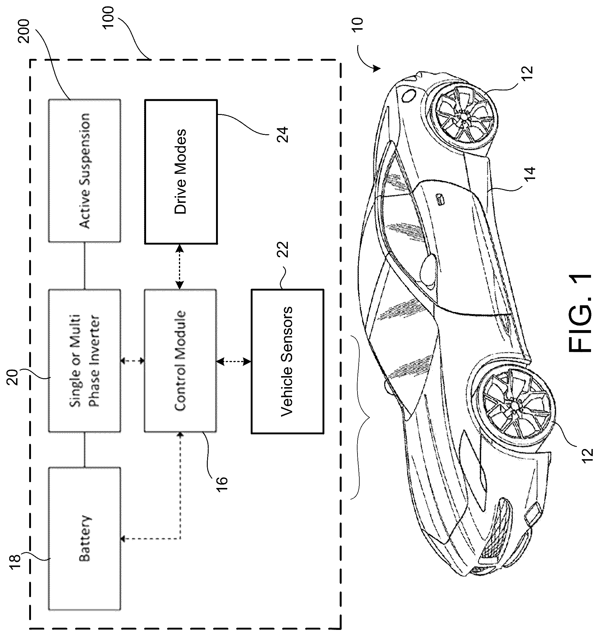 Patent US12097734 Figure 1 – Hybrid planar active electromagnetic suspension