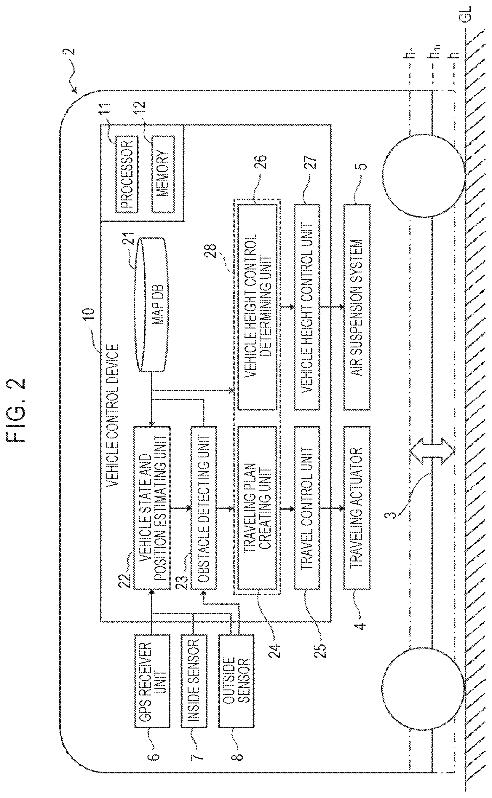 Patent US12097736 Figure 2 – Vehicle and vehicle operating method