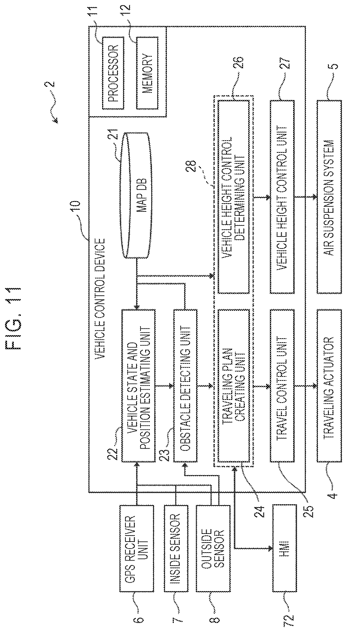 Patent US12097736 Figure 11 – Vehicle and vehicle operating method