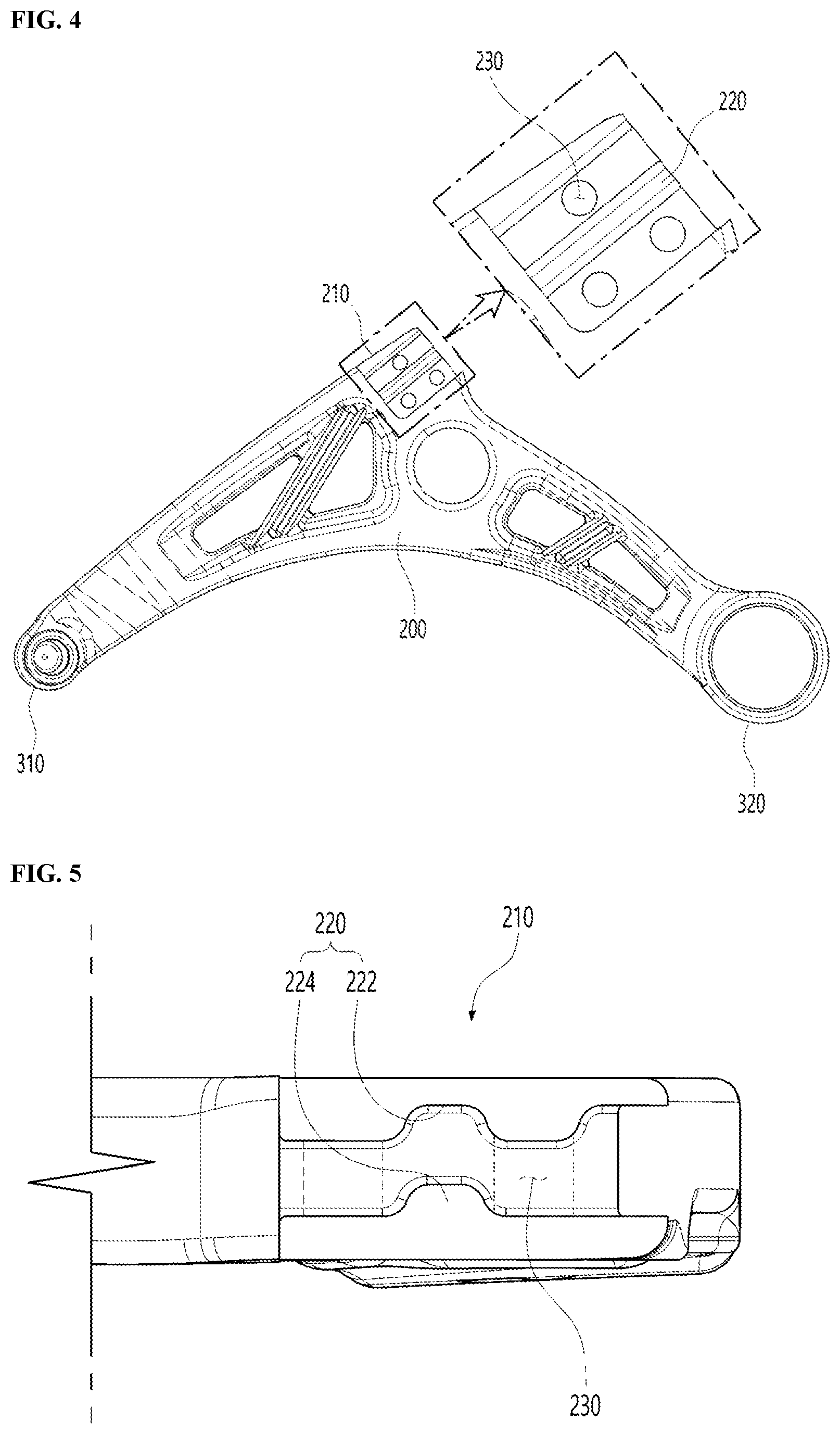 Patent US12097742 Figure 3 – Vehicle suspension arm