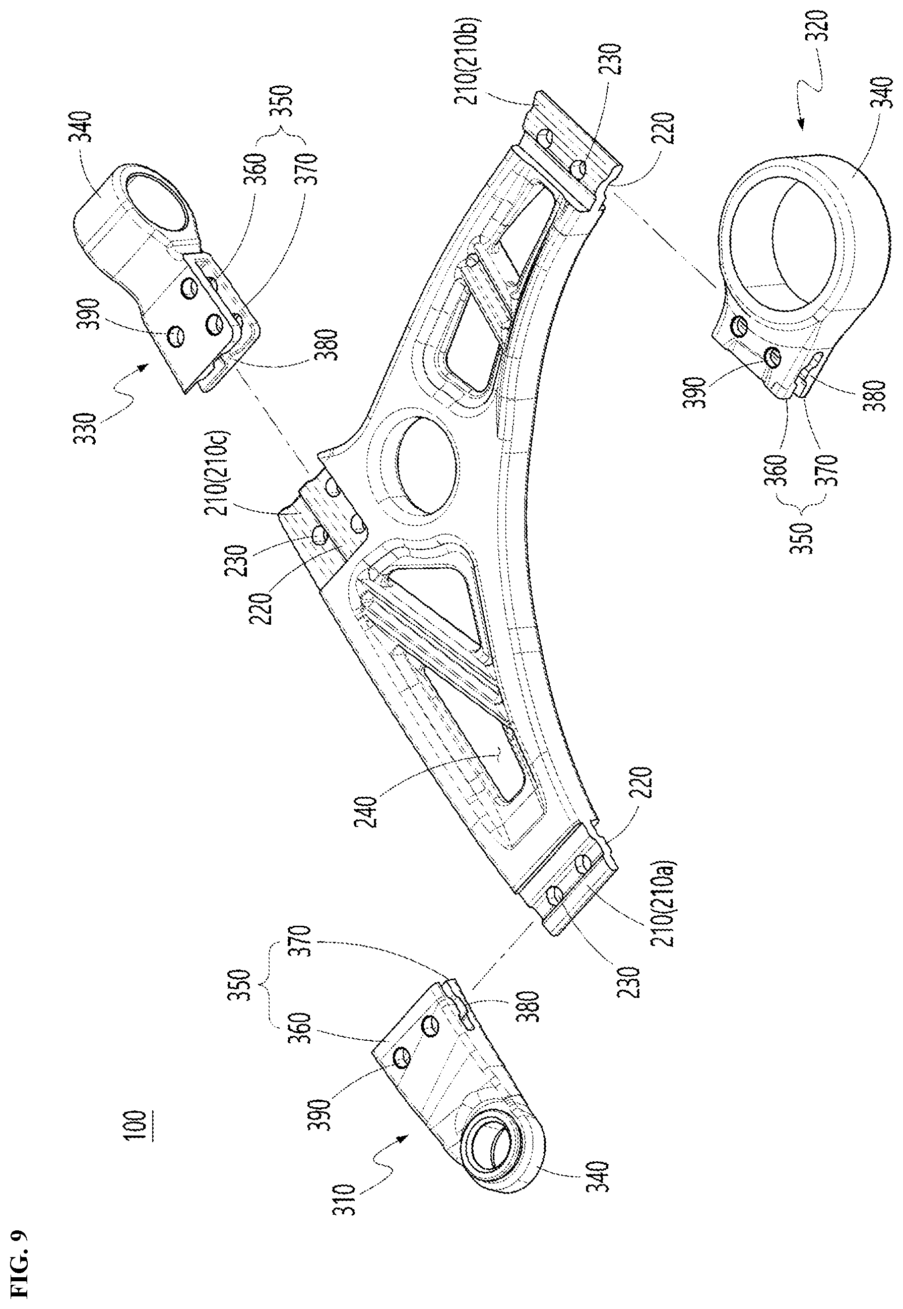 Patent US12097742 Figure 6 – Vehicle suspension arm