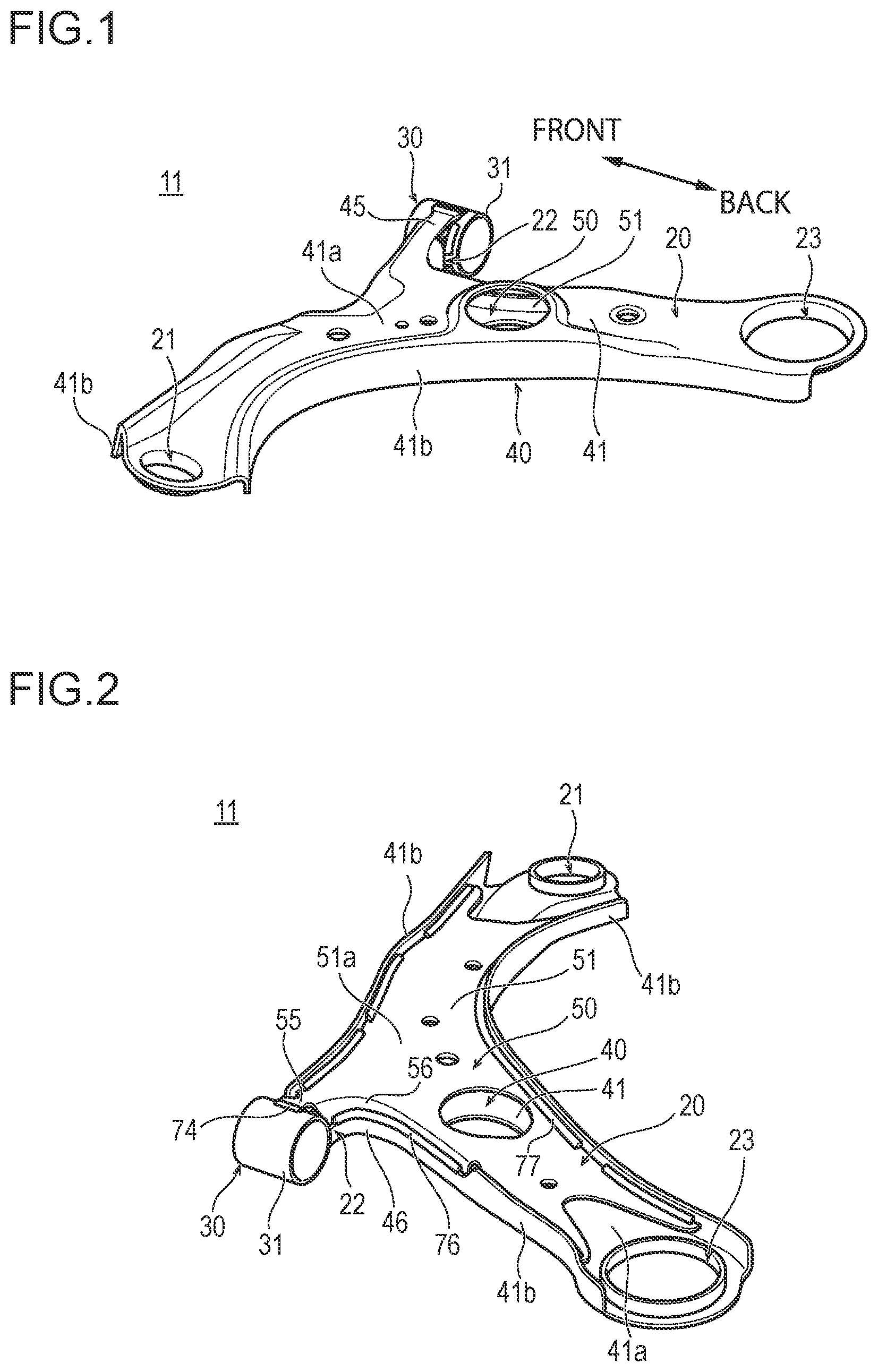Patent US12097743 Figure 1 – Suspension structure for vehicle and method of manufacturing the same