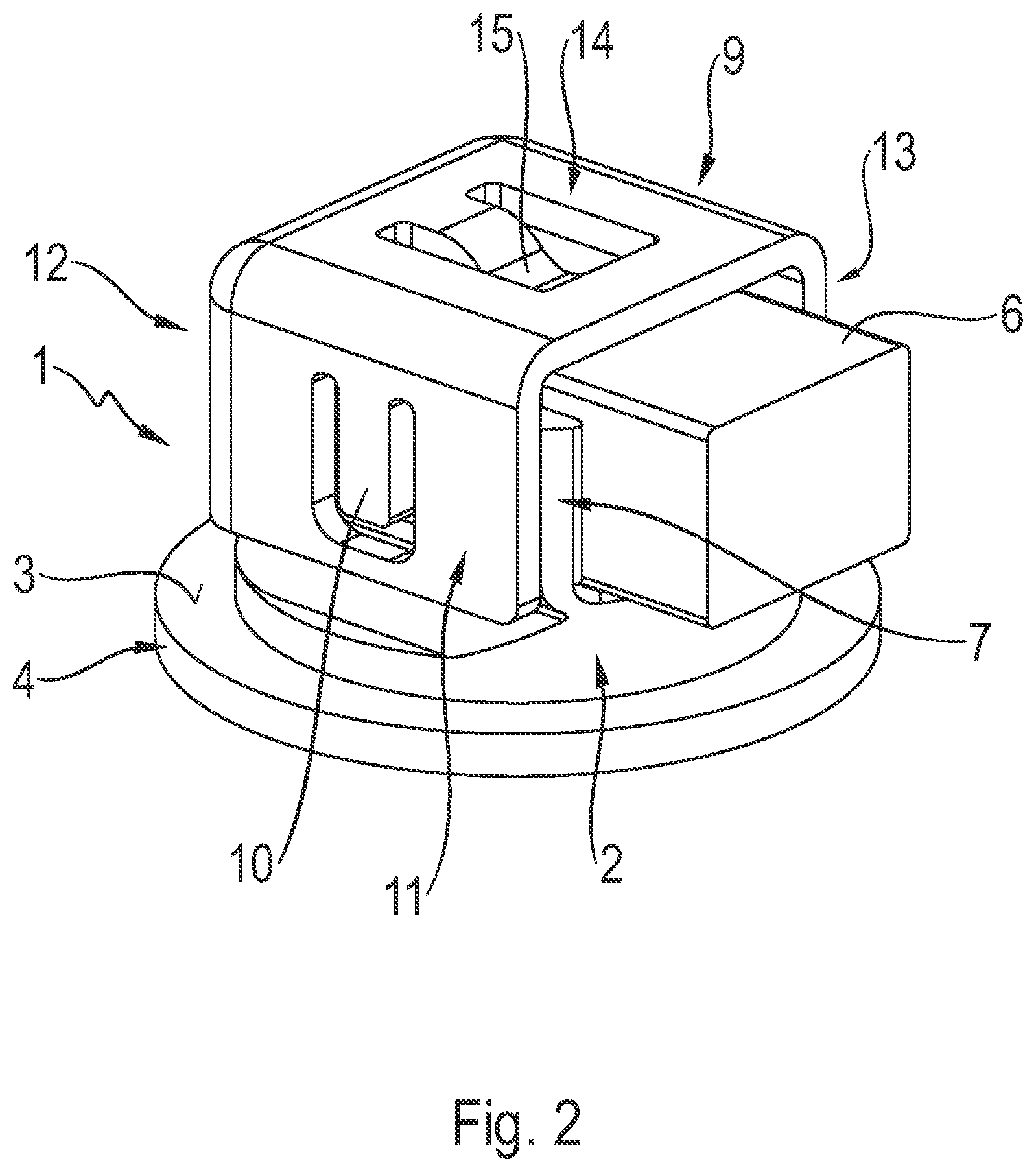Patent US12097744 Figure 2 – Closure element for a ball-and-socket joint, and ball-and-socket joint having a closure element of this kind