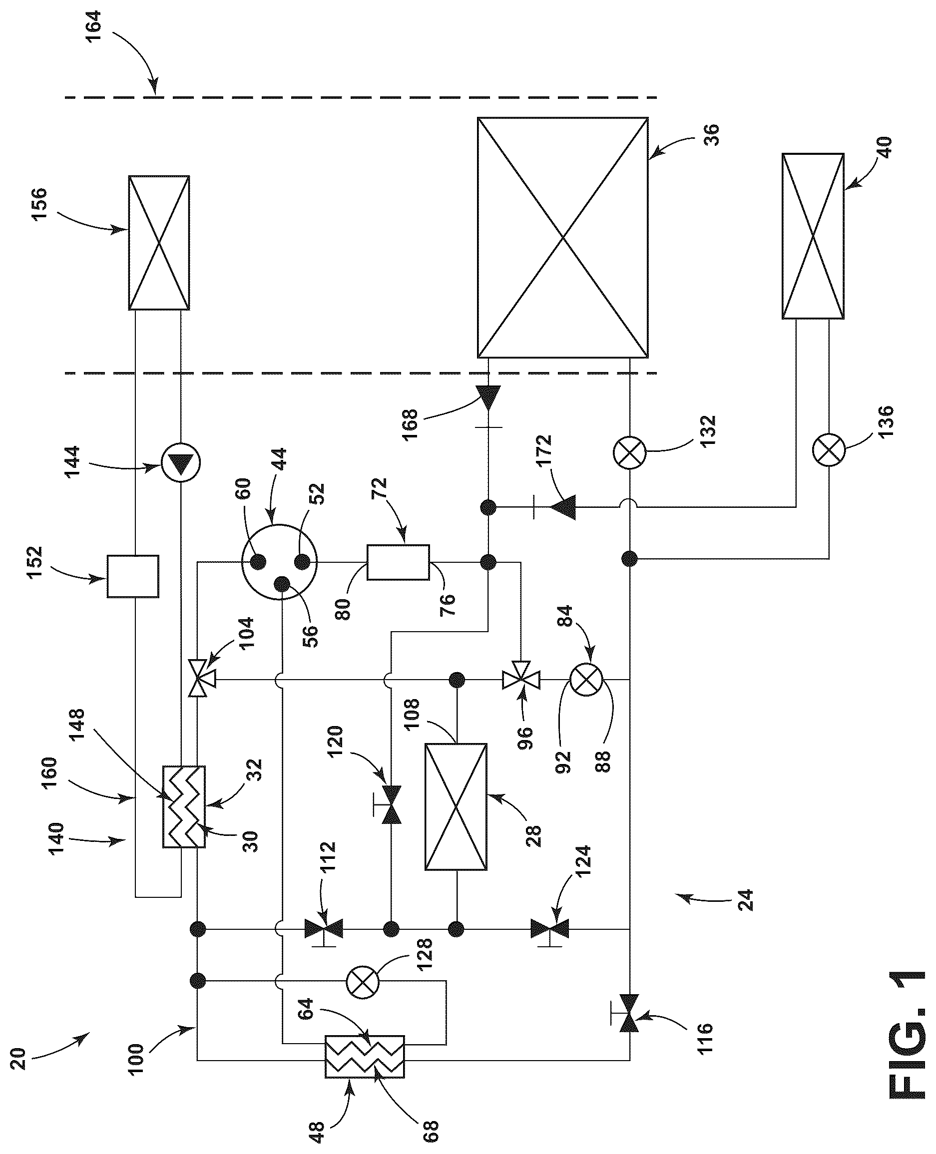 Patent US12097750 Figure 1 – Heat pump for a vehicle