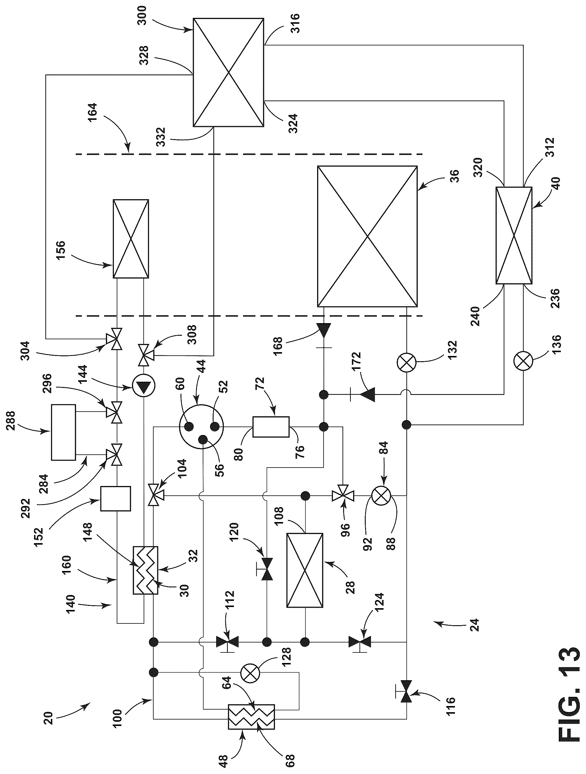 Patent US12097750 Figure 14 – Heat pump for a vehicle