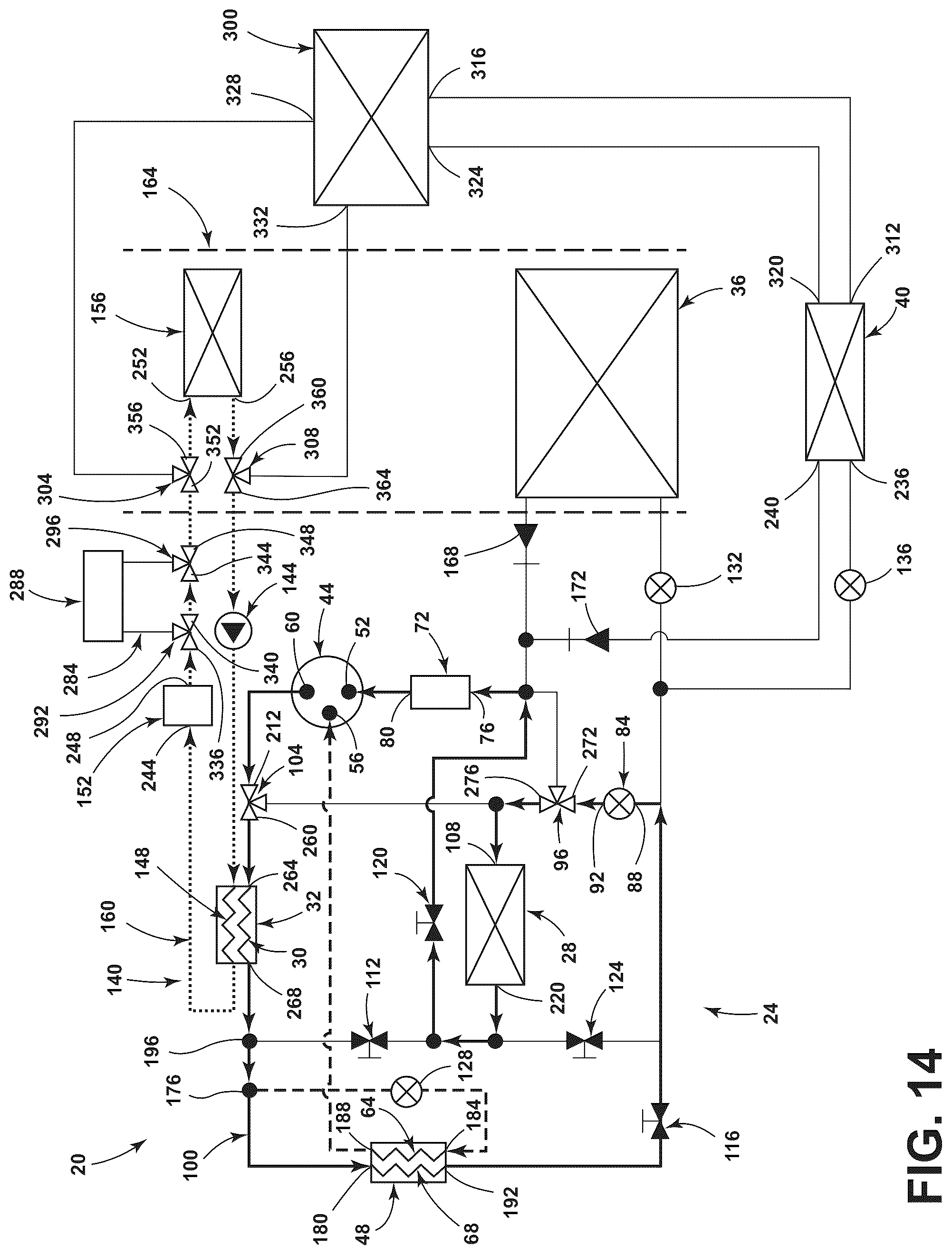 Patent US12097750 Figure 15 – Heat pump for a vehicle