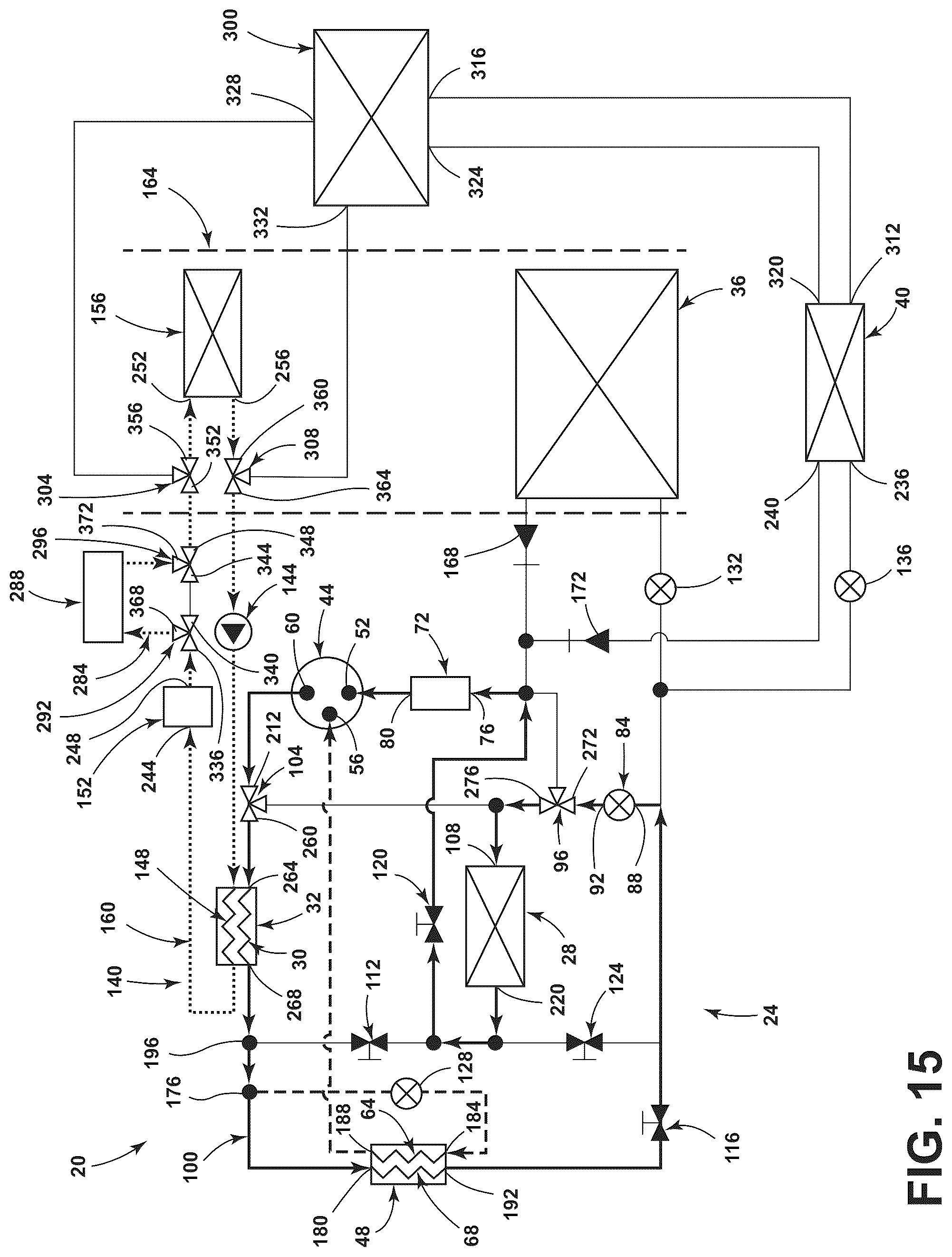 Patent US12097750 Figure 16 – Heat pump for a vehicle