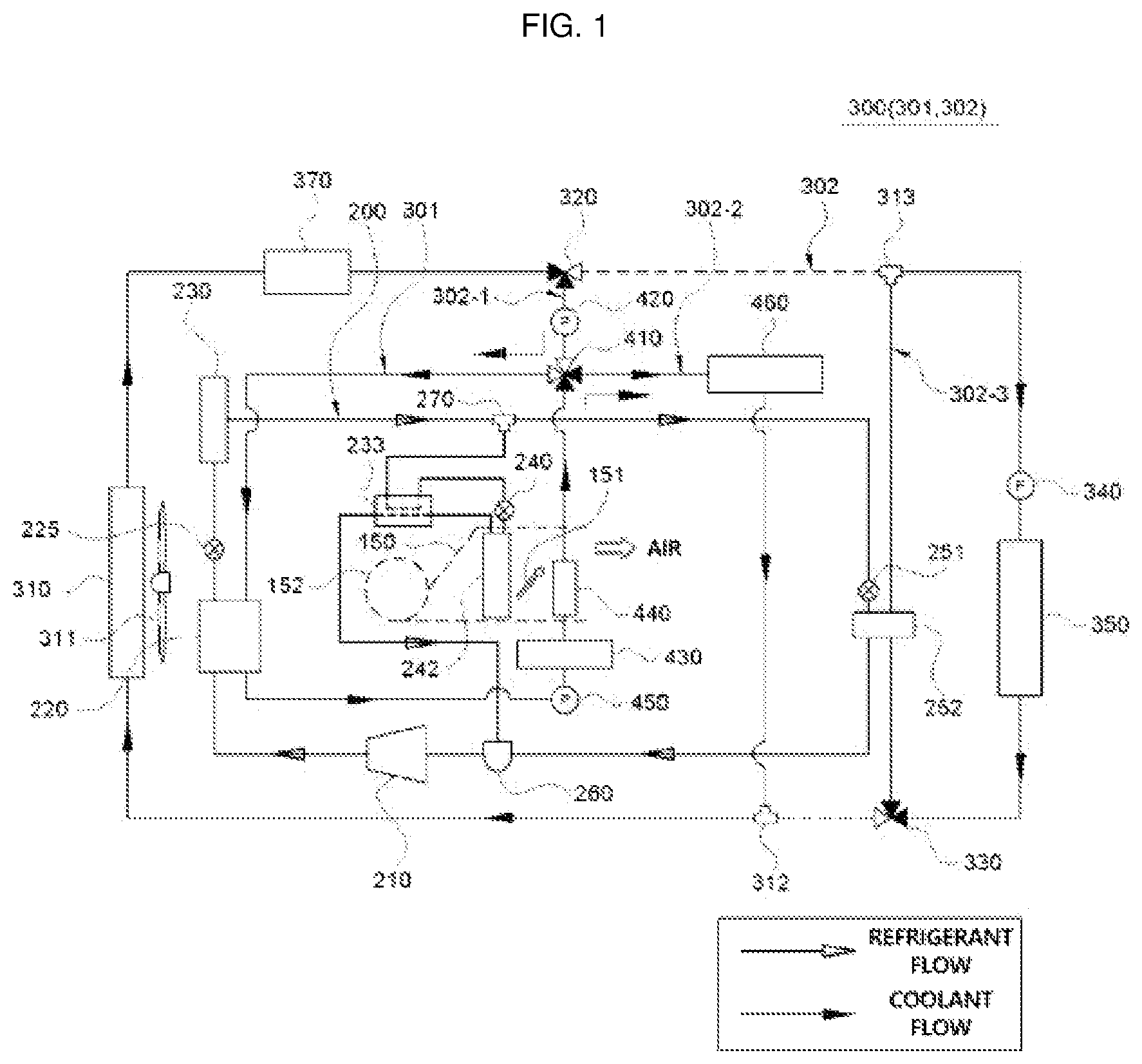 Patent US12097754 Figure 1 – Thermal management system