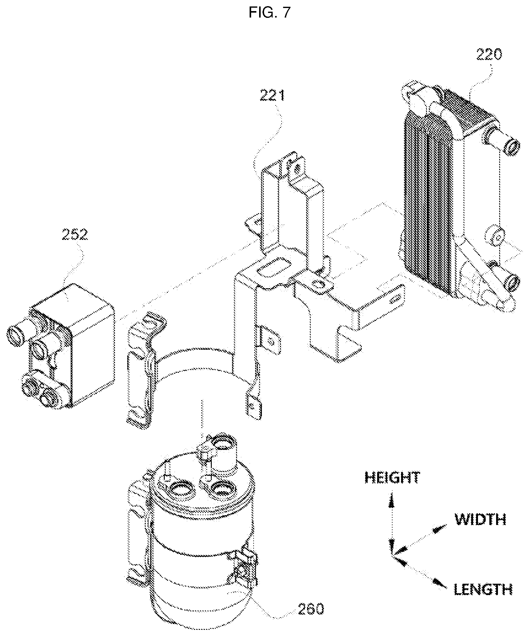 Patent US12097754 Figure 7 – Thermal management system