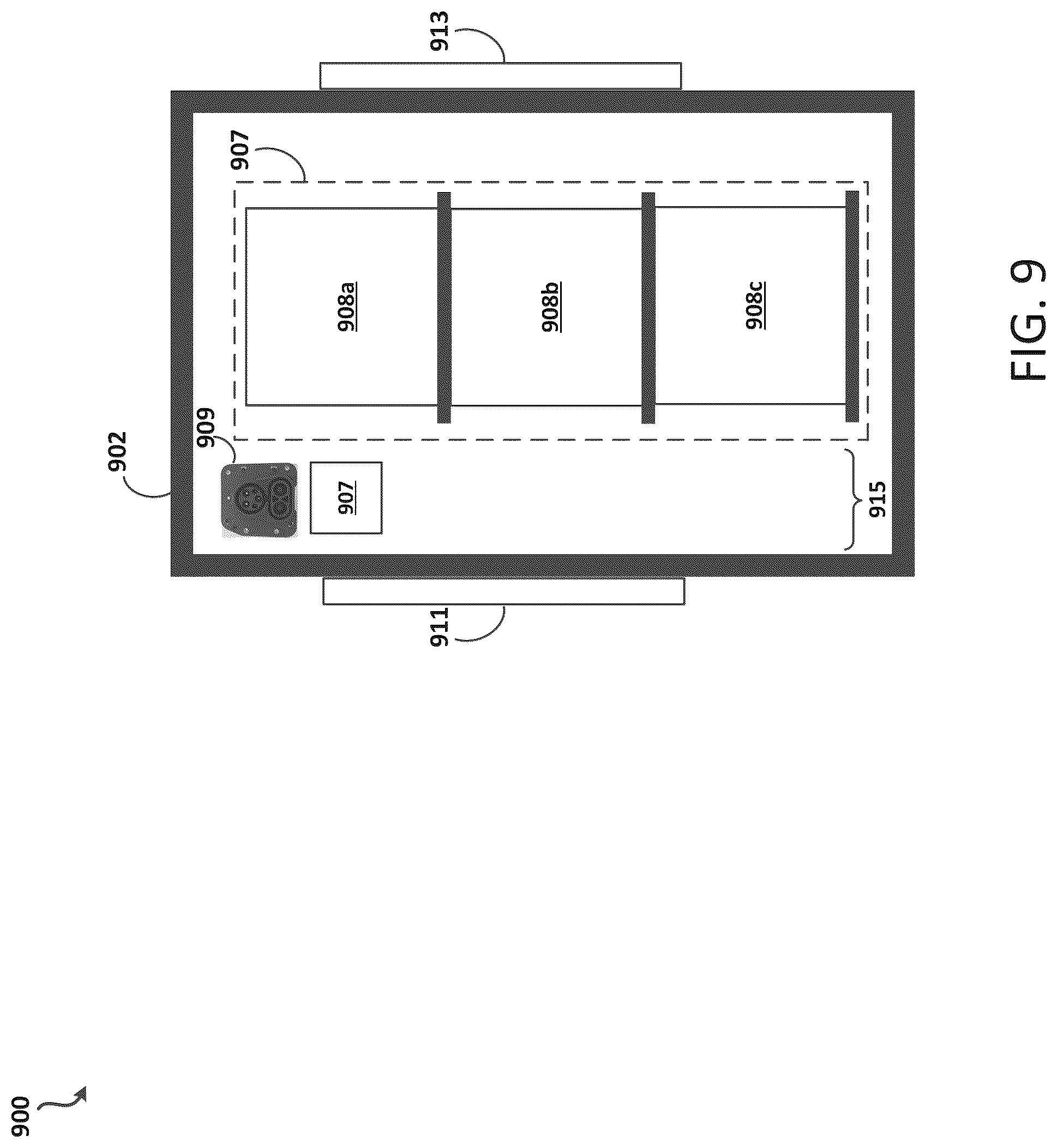 Patent US12097756 Figure 9 – Electric vehicle battery module