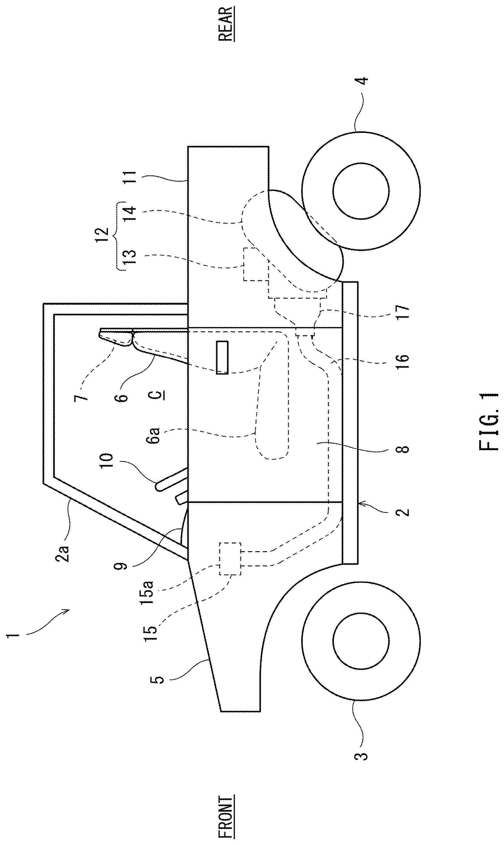 Patent US12097758 Figure 1 – Utility vehicle