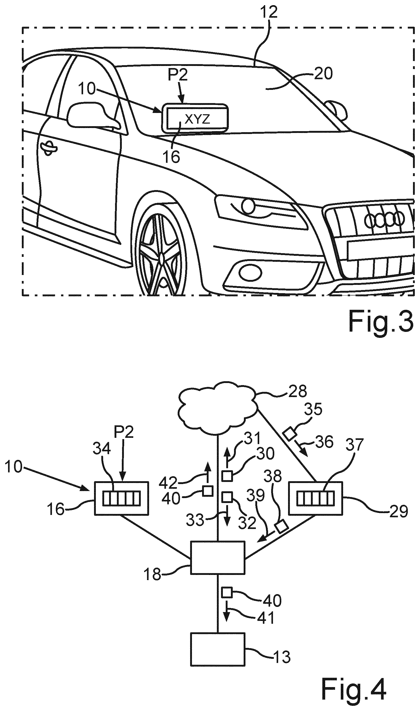 Patent US12097761 Figure 3 – Display device for a vehicle and a method for operating the display device