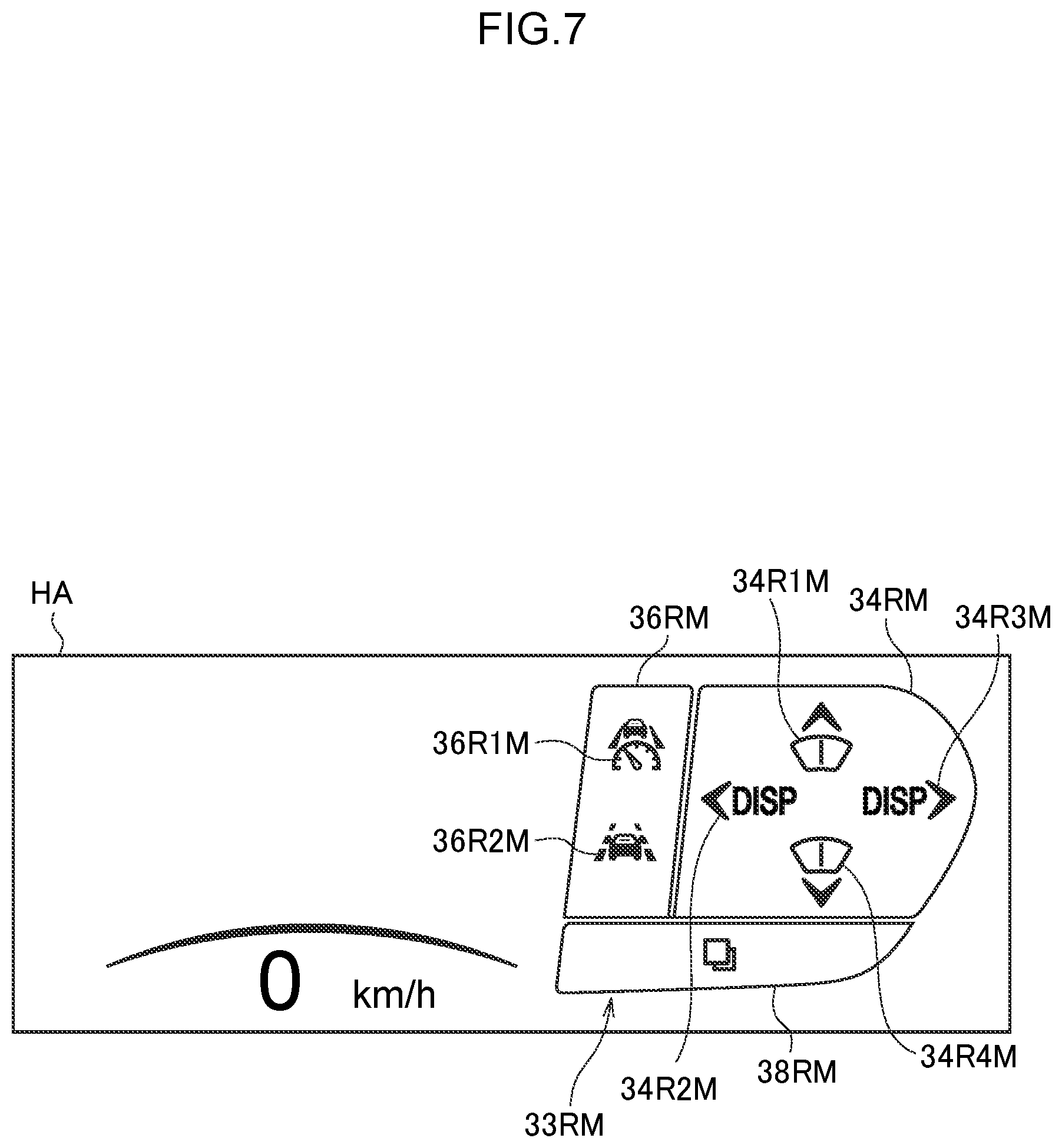 Patent US12097763 Figure 7 – Vehicle operation input device, vehicle operation input method, non-transitory recording medium