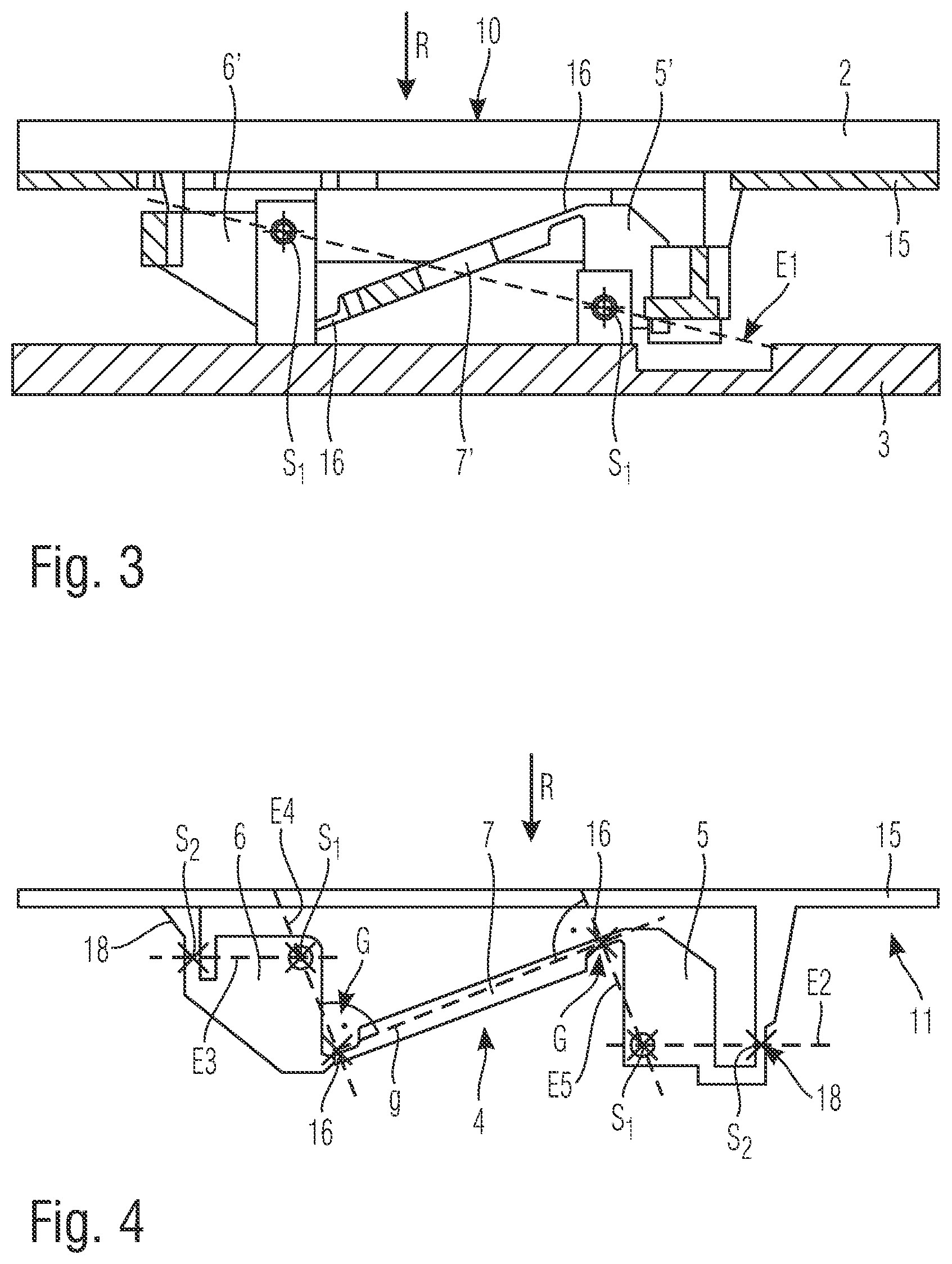 Patent US12097764 Figure 3 – Operating member with movably mounted actuating part and improved guidance mechanism for the parallel guidance of the actuating part