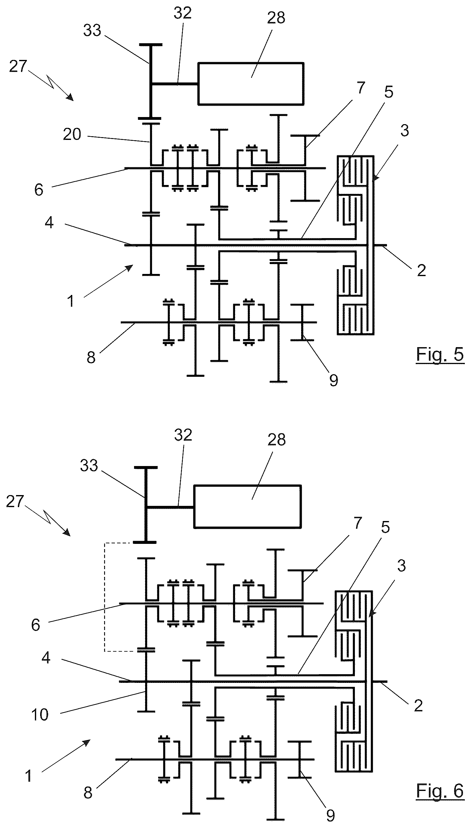 Patent US12097766 Figure 3 – Dual-clutch transmission